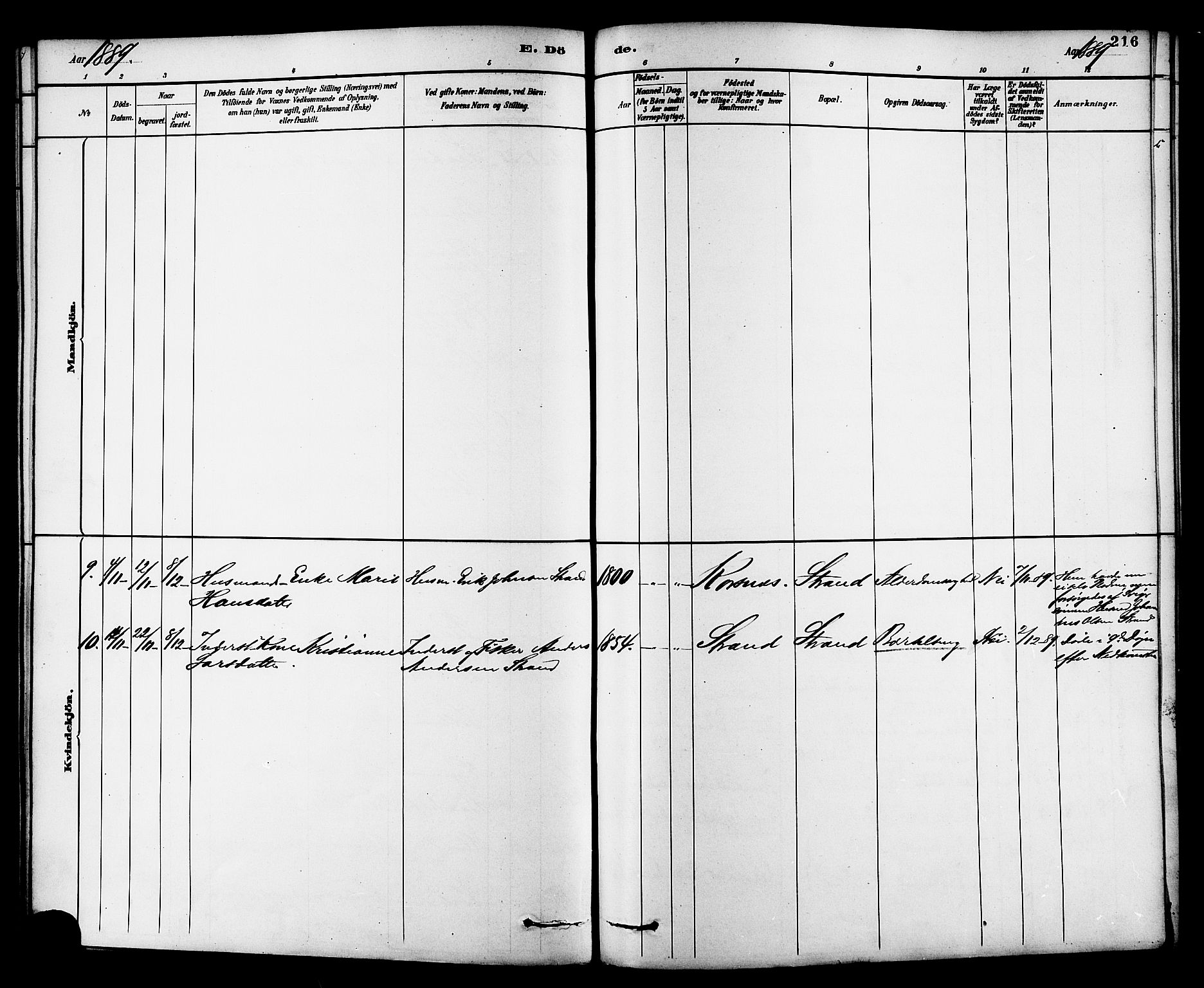 Ministerialprotokoller, klokkerbøker og fødselsregistre - Møre og Romsdal, AV/SAT-A-1454/576/L0885: Parish register (official) no. 576A03, 1880-1898, p. 216