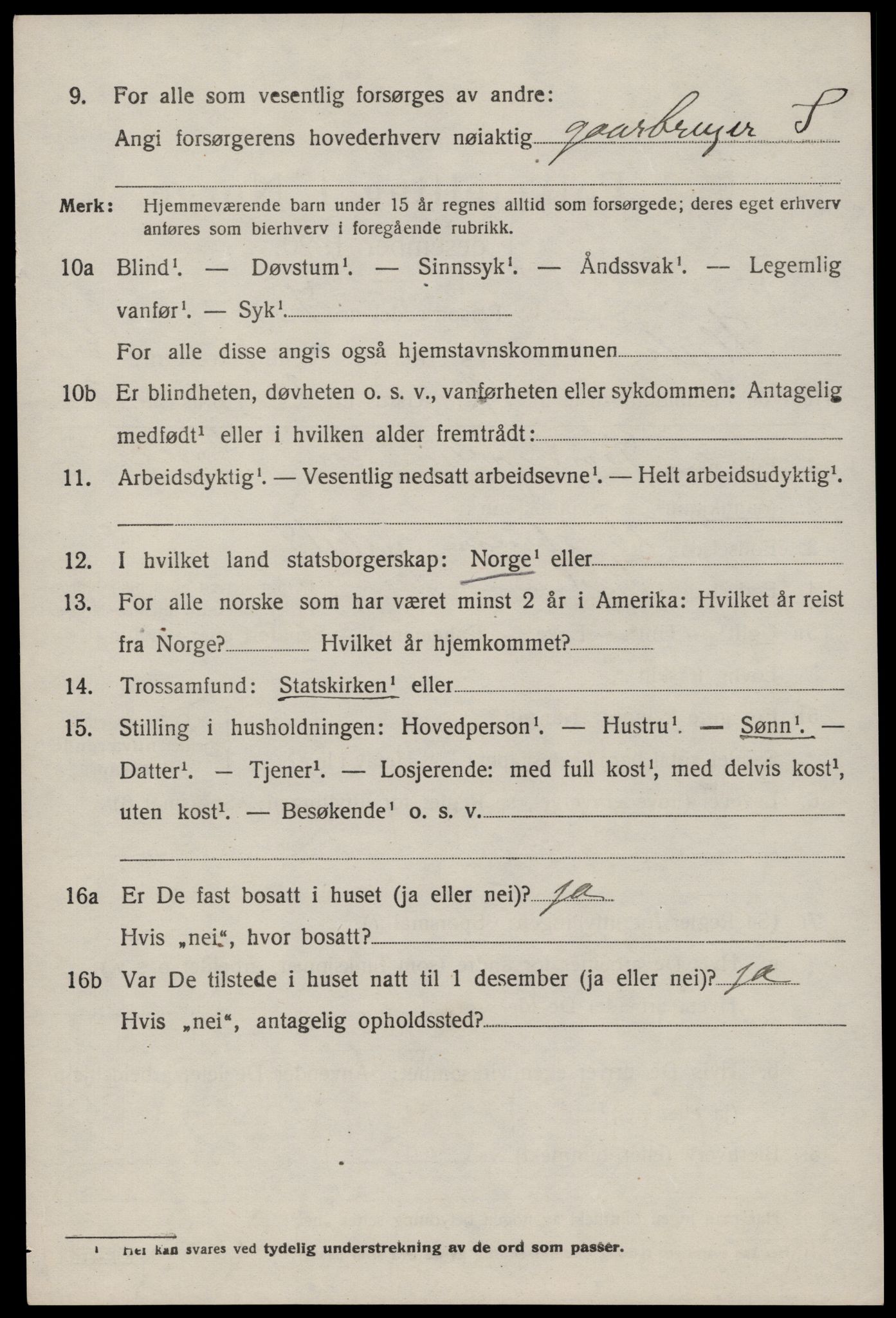 SAST, 1920 census for Hjelmeland, 1920, p. 2036