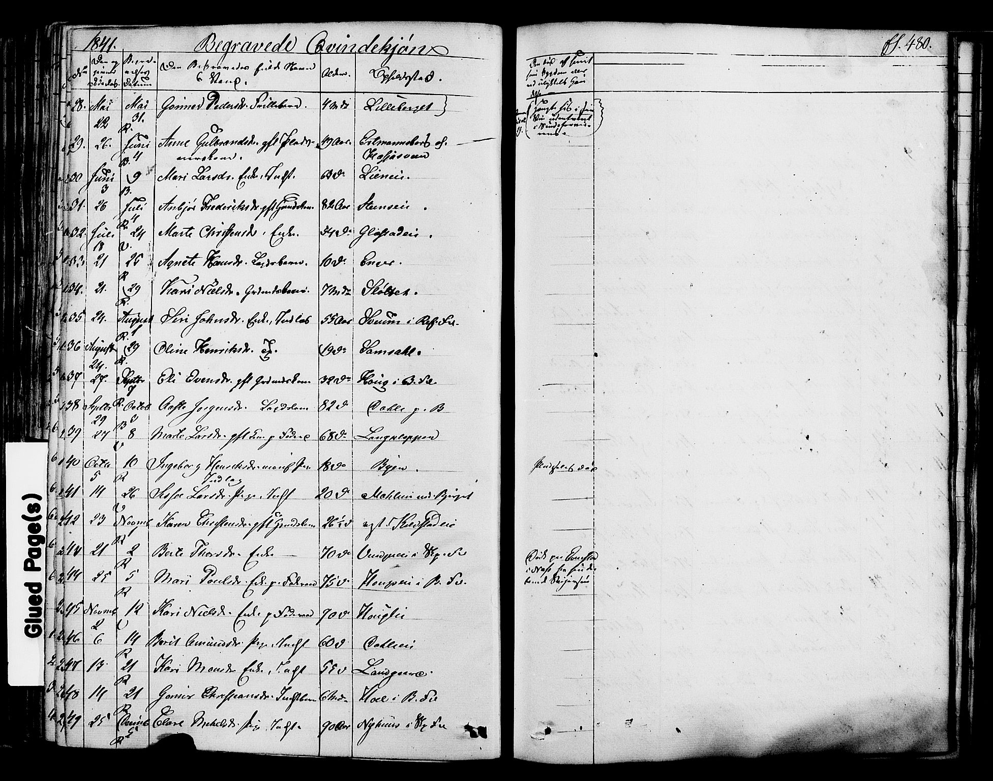 Ringsaker prestekontor, SAH/PREST-014/K/Ka/L0008: Parish register (official) no. 8, 1837-1850, p. 480