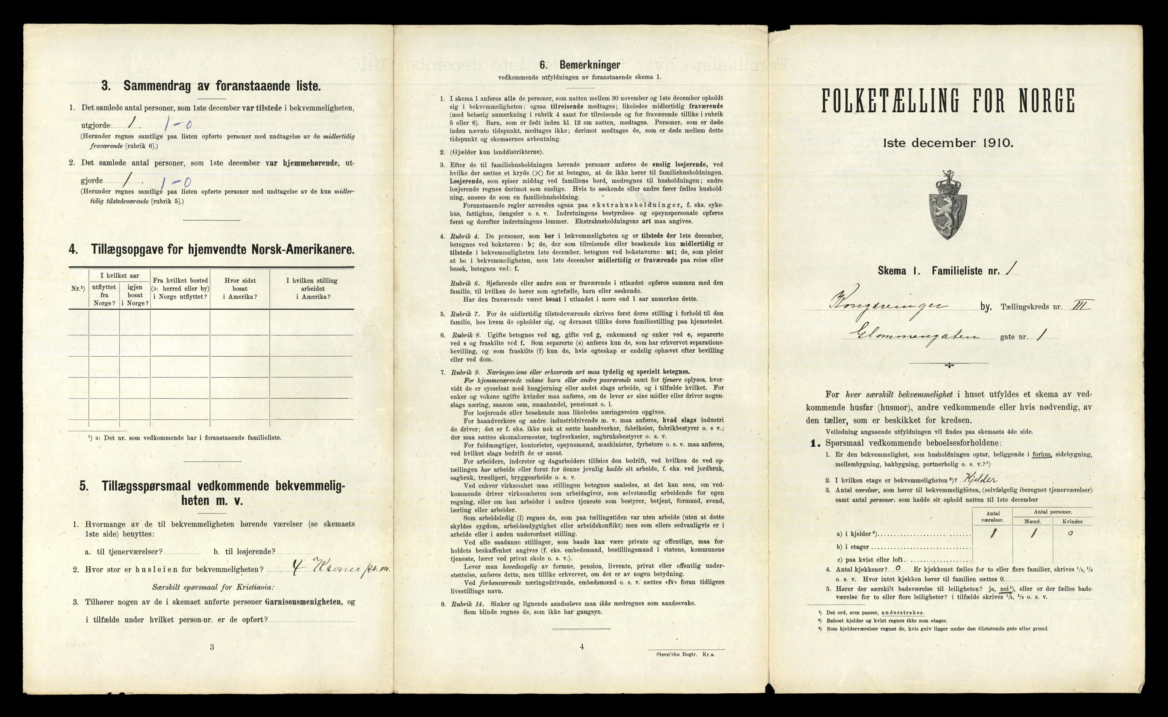 RA, 1910 census for Kongsvinger, 1910, p. 777
