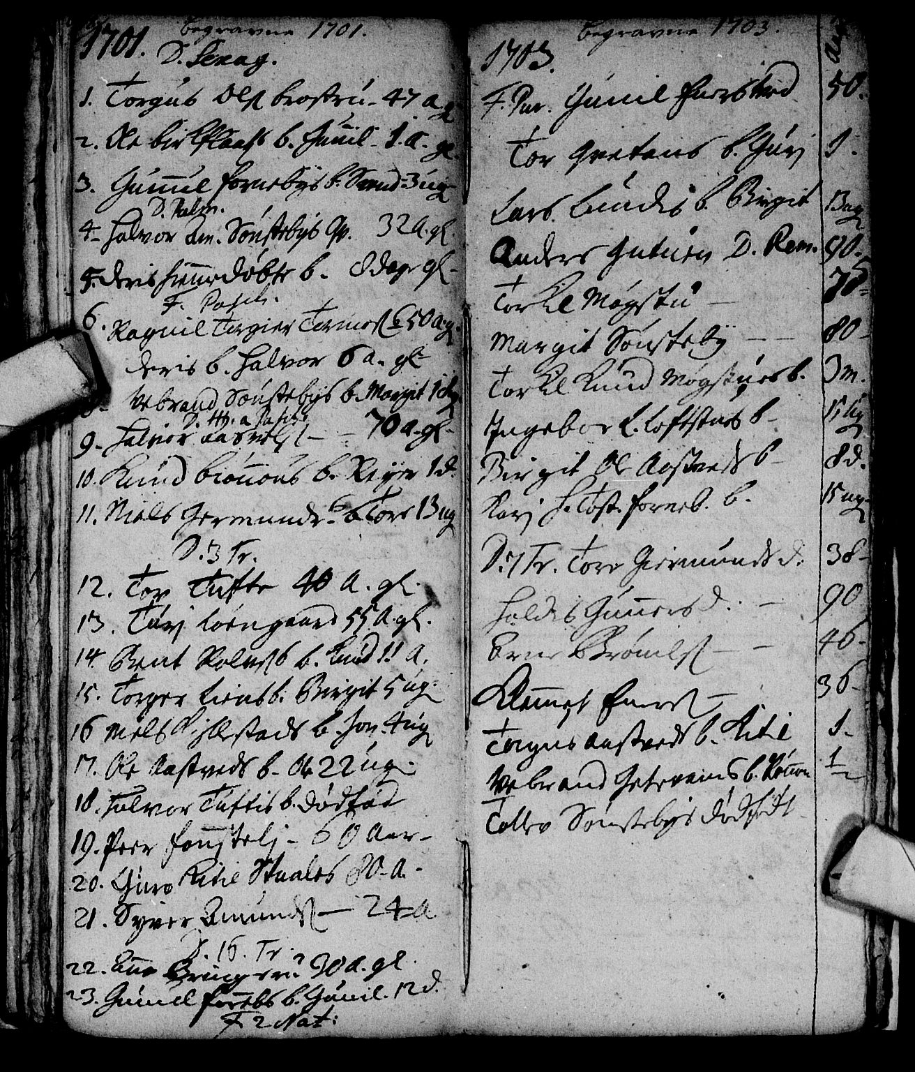 Nore kirkebøker, AV/SAKO-A-238/F/Fc/L0001: Parish register (official) no. III 1, 1696-1714, p. 78-79