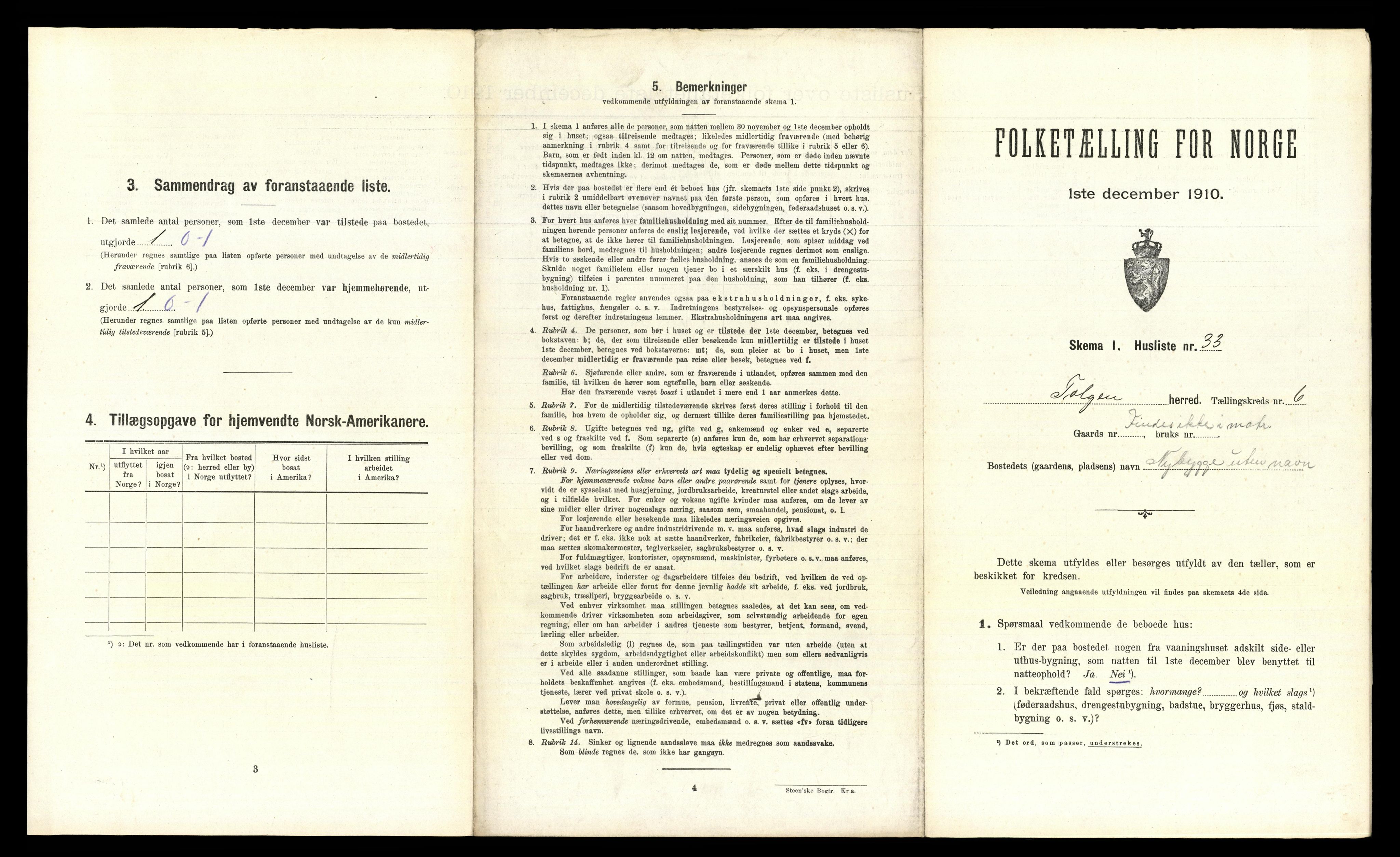 RA, 1910 census for Tolga, 1910, p. 488