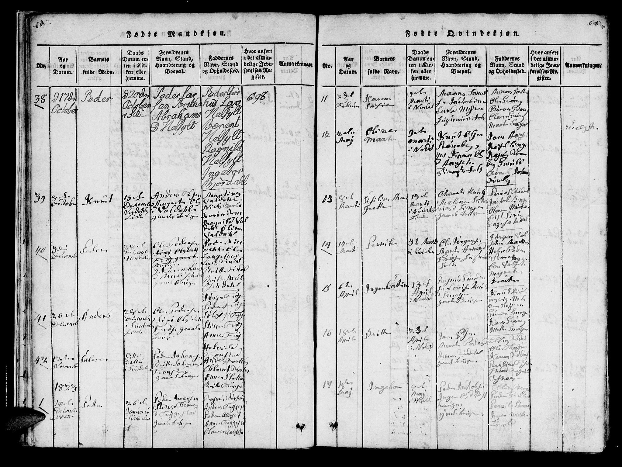 Ministerialprotokoller, klokkerbøker og fødselsregistre - Møre og Romsdal, SAT/A-1454/519/L0246: Parish register (official) no. 519A05, 1817-1834, p. 60-61