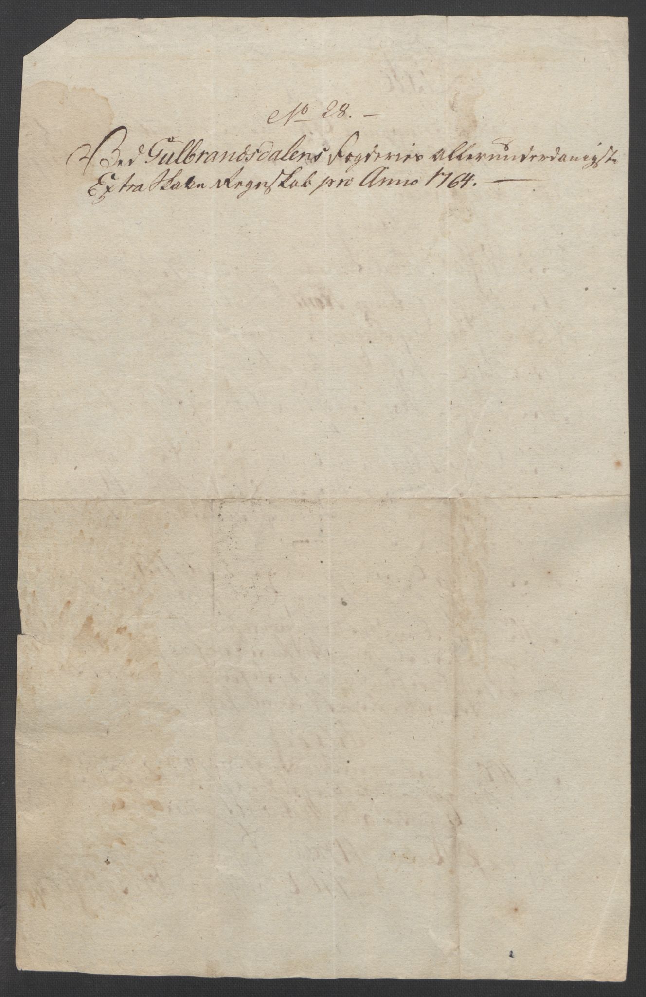 Rentekammeret inntil 1814, Reviderte regnskaper, Fogderegnskap, RA/EA-4092/R17/L1266: Ekstraskatten Gudbrandsdal, 1762-1766, p. 379