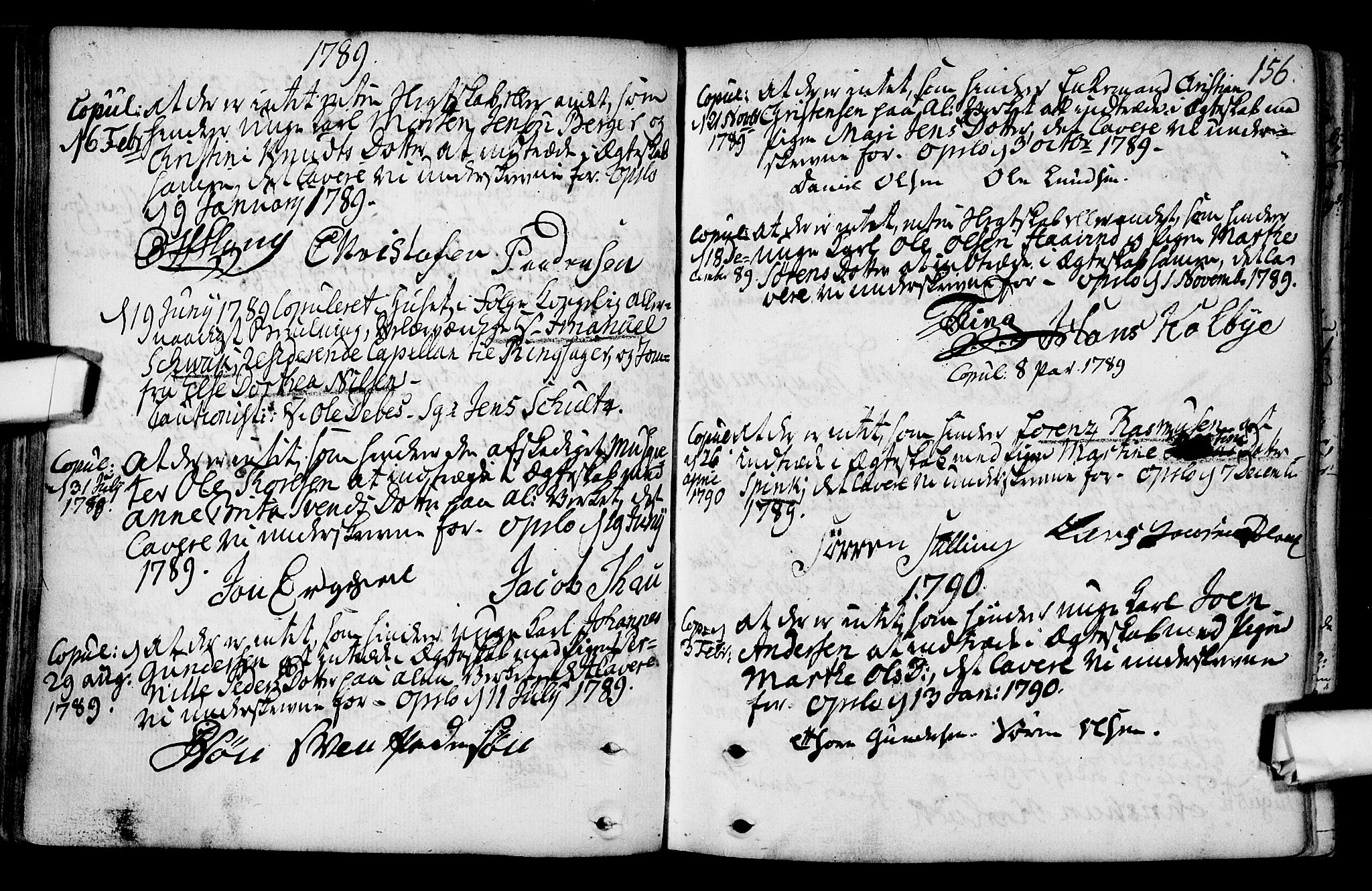 Gamlebyen prestekontor Kirkebøker, SAO/A-10884/F/Fa/L0001: Parish register (official) no. 1, 1734-1818, p. 156