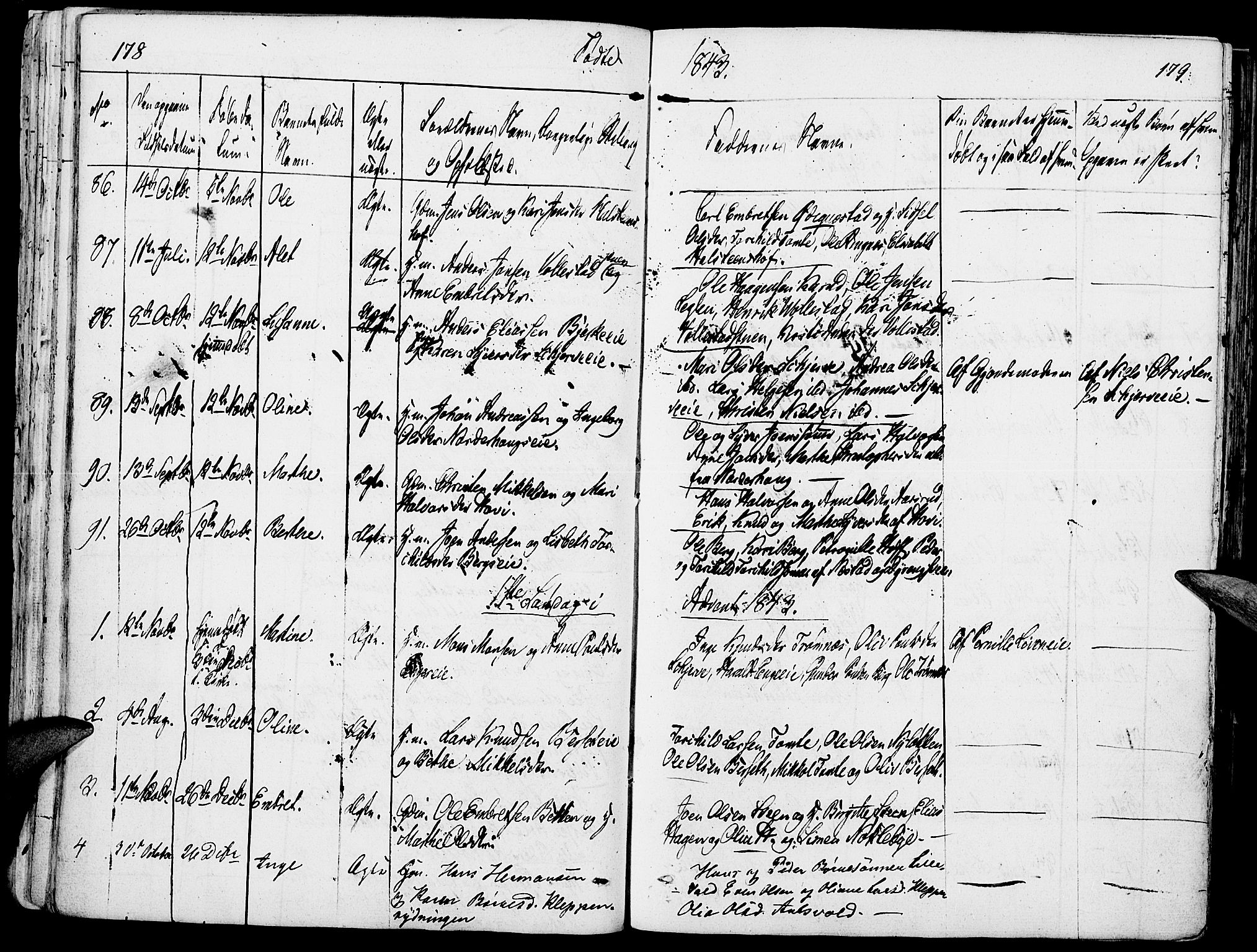 Løten prestekontor, AV/SAH-PREST-022/K/Ka/L0006: Parish register (official) no. 6, 1832-1849, p. 178-179