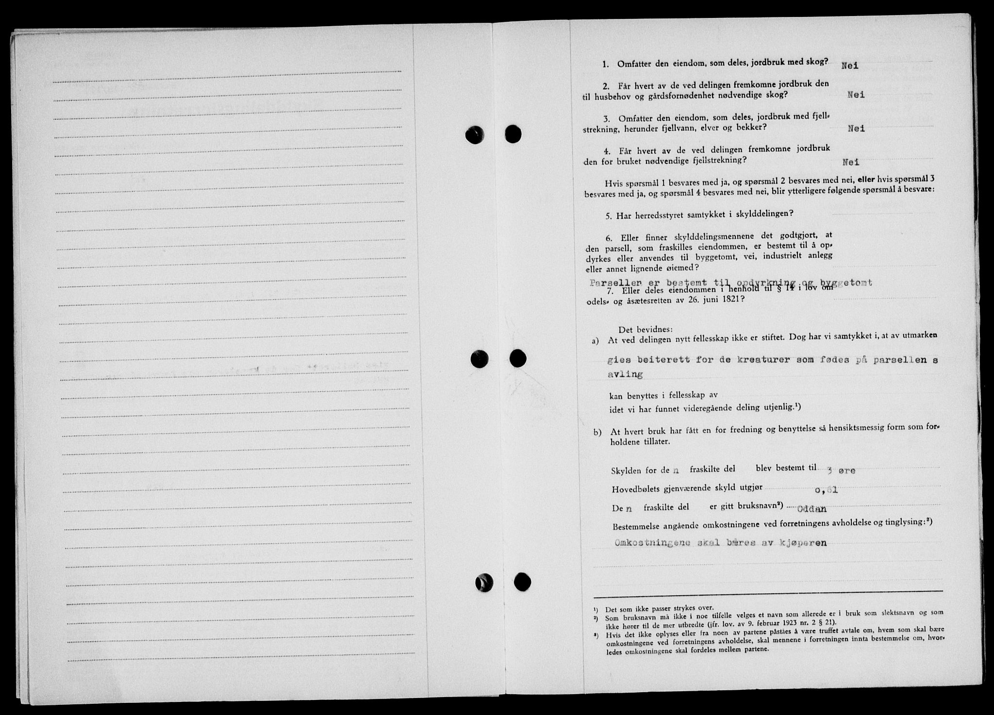 Lofoten sorenskriveri, SAT/A-0017/1/2/2C/L0012a: Mortgage book no. 12a, 1943-1944, Diary no: : 1251/1944