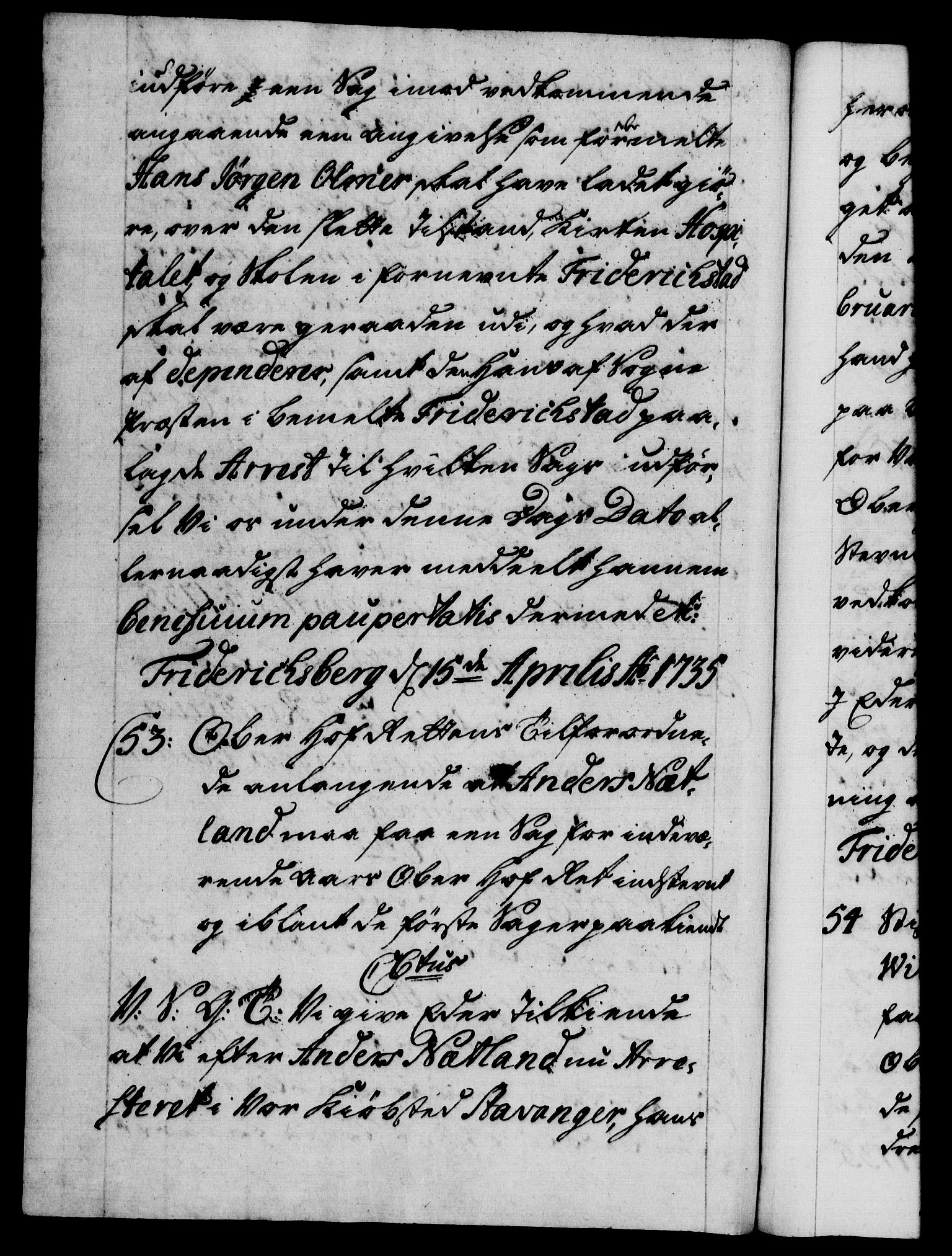 Danske Kanselli 1572-1799, AV/RA-EA-3023/F/Fc/Fca/Fcab/L0026: Norske tegnelser, 1734-1735, p. 324b