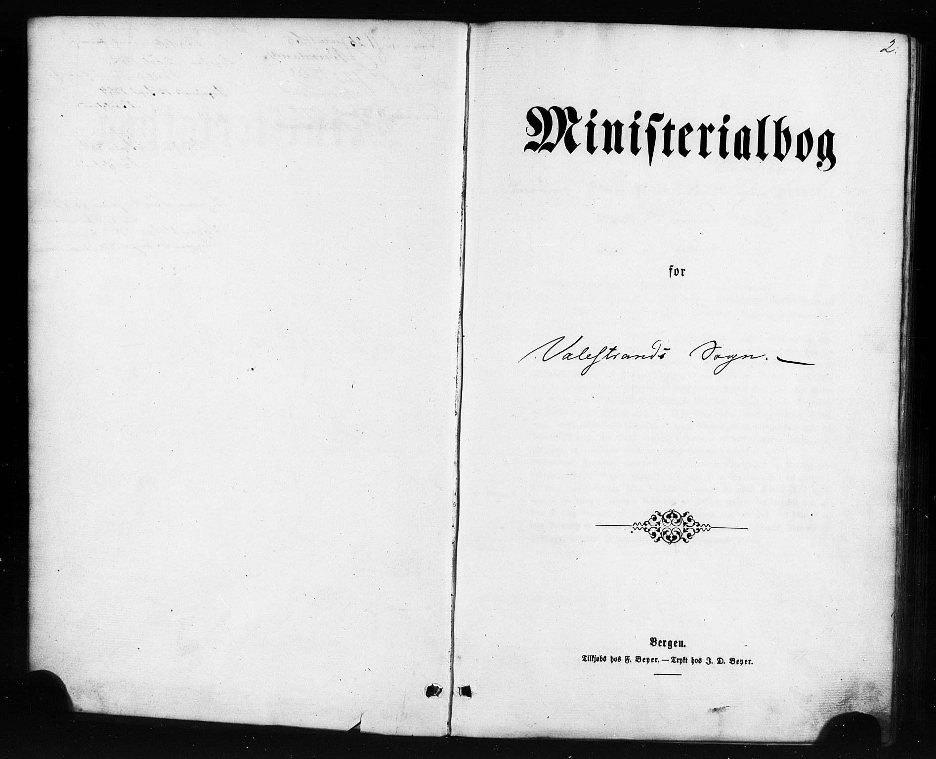 Sveio Sokneprestembete, AV/SAB-A-78501/H/Haa: Parish register (official) no. C 1, 1862-1880, p. 2