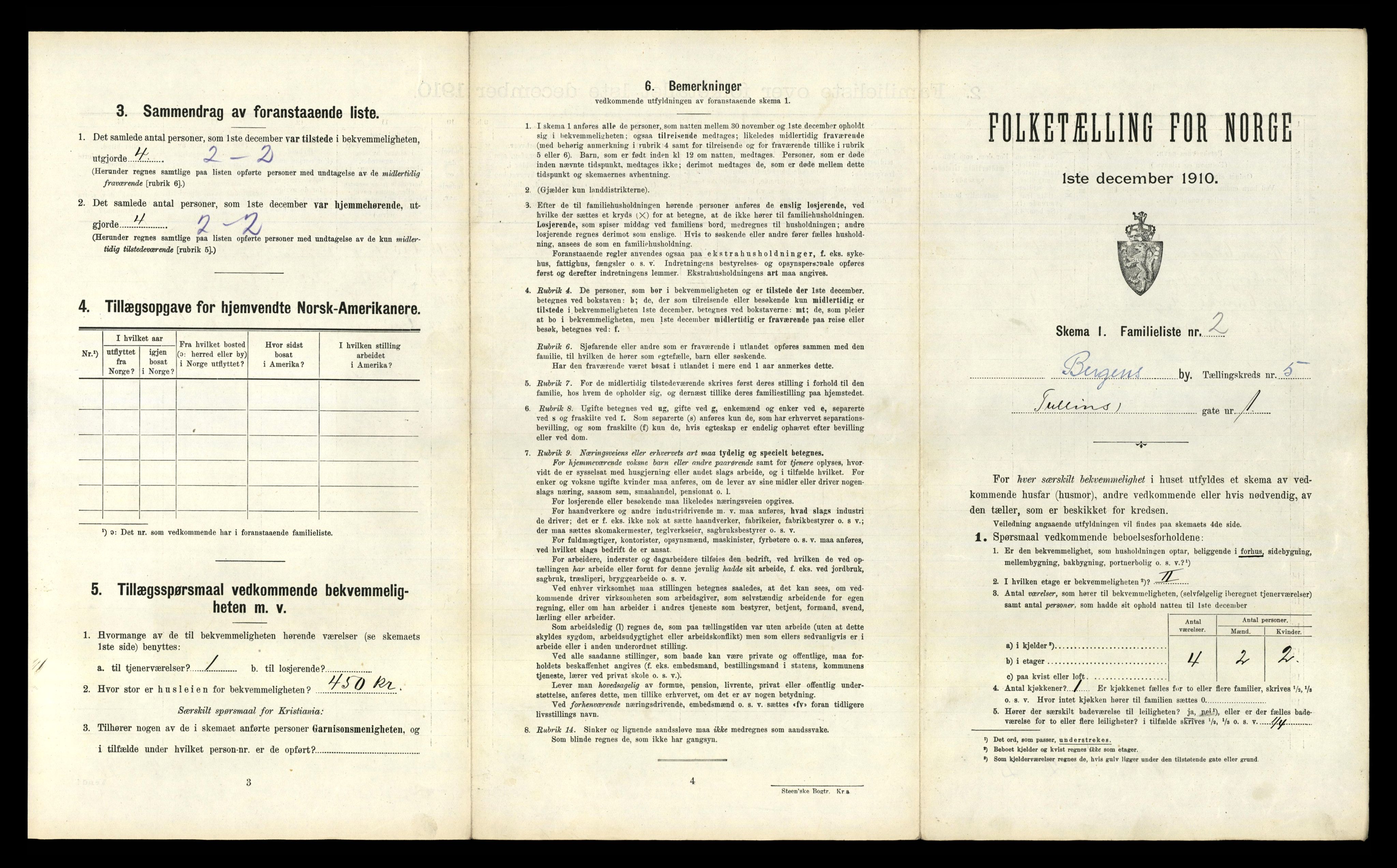 RA, 1910 census for Bergen, 1910, p. 1577