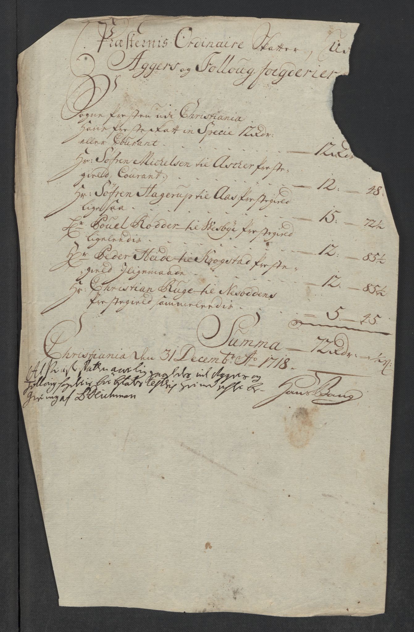 Rentekammeret inntil 1814, Reviderte regnskaper, Fogderegnskap, AV/RA-EA-4092/R10/L0456: Fogderegnskap Aker og Follo, 1718, p. 120