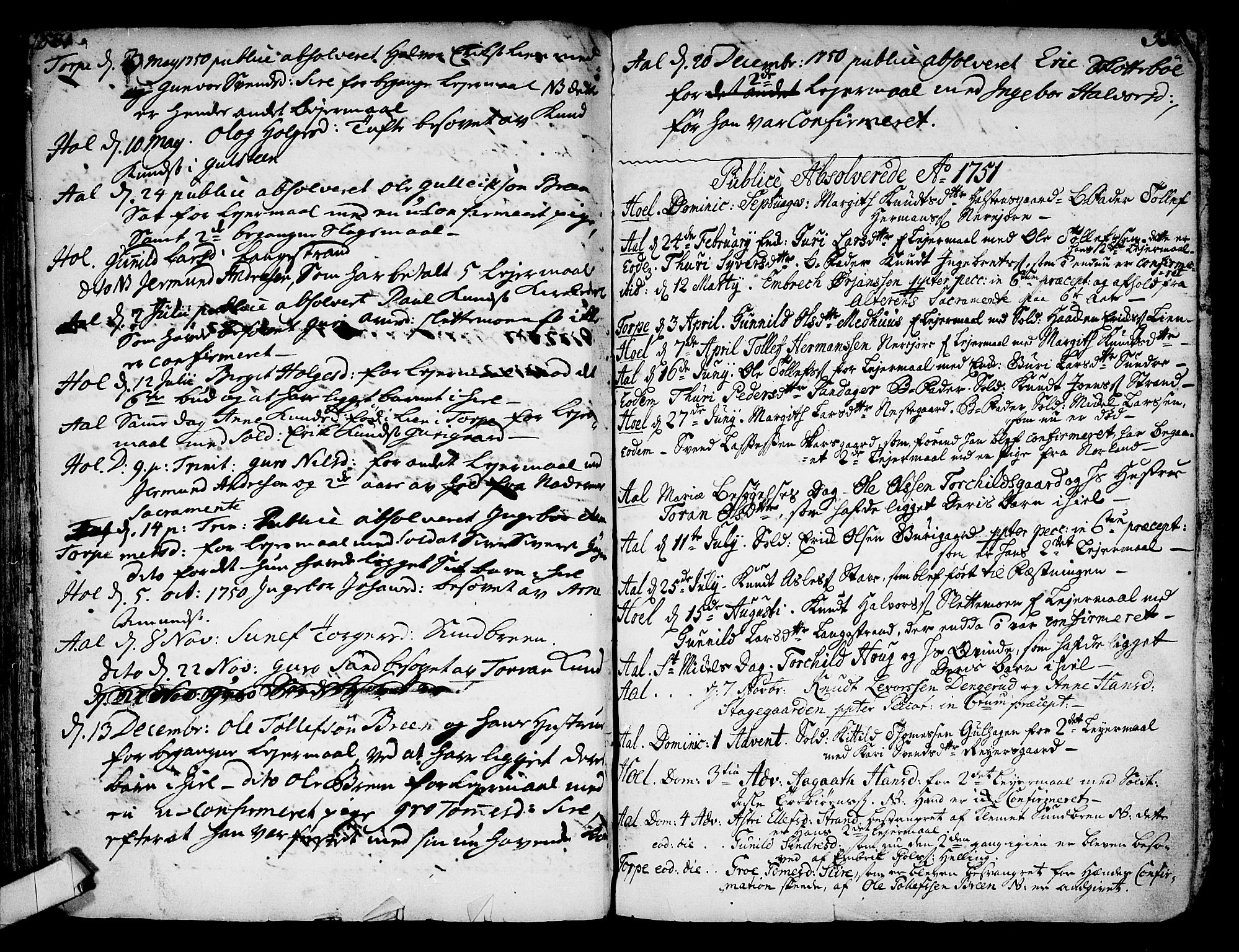 Ål kirkebøker, AV/SAKO-A-249/F/Fa/L0001: Parish register (official) no. I 1, 1744-1769, p. 531-532