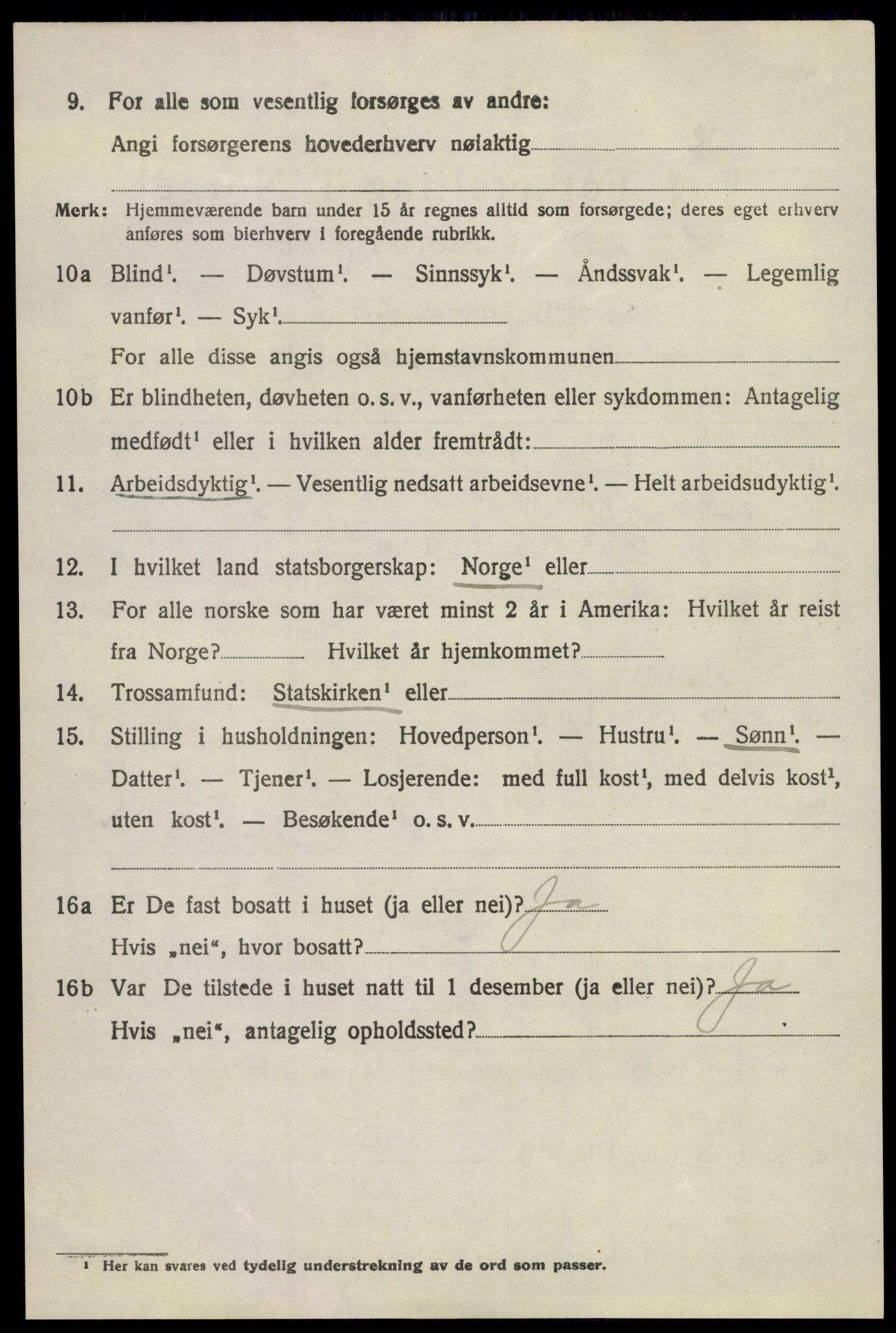 SAKO, 1920 census for Hedrum, 1920, p. 2540
