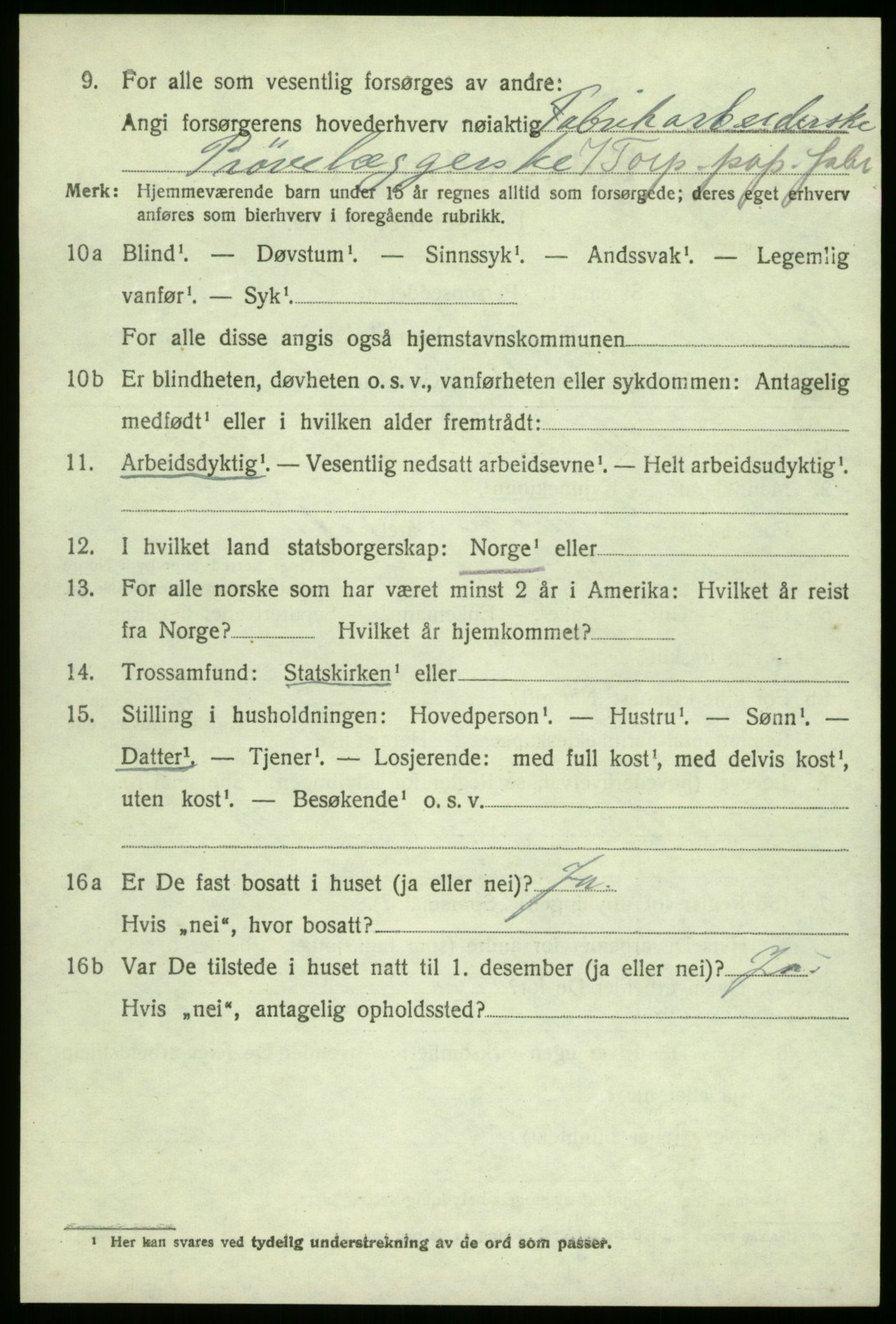 SAO, 1920 census for Borge, 1920, p. 3434