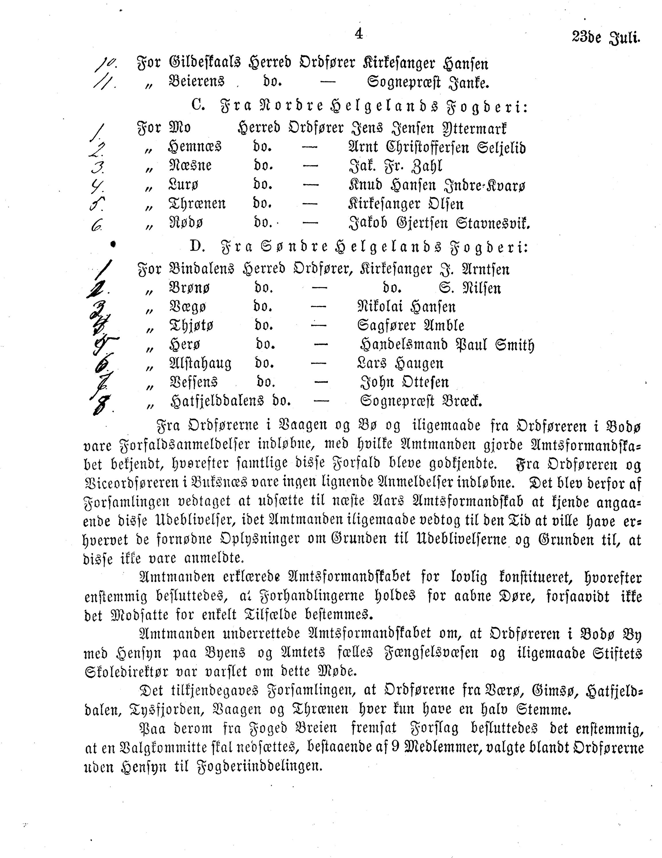 Nordland Fylkeskommune. Fylkestinget, AIN/NFK-17/176/A/Ac/L0007: Fylkestingsforhandlinger 1871-1875, 1871-1875