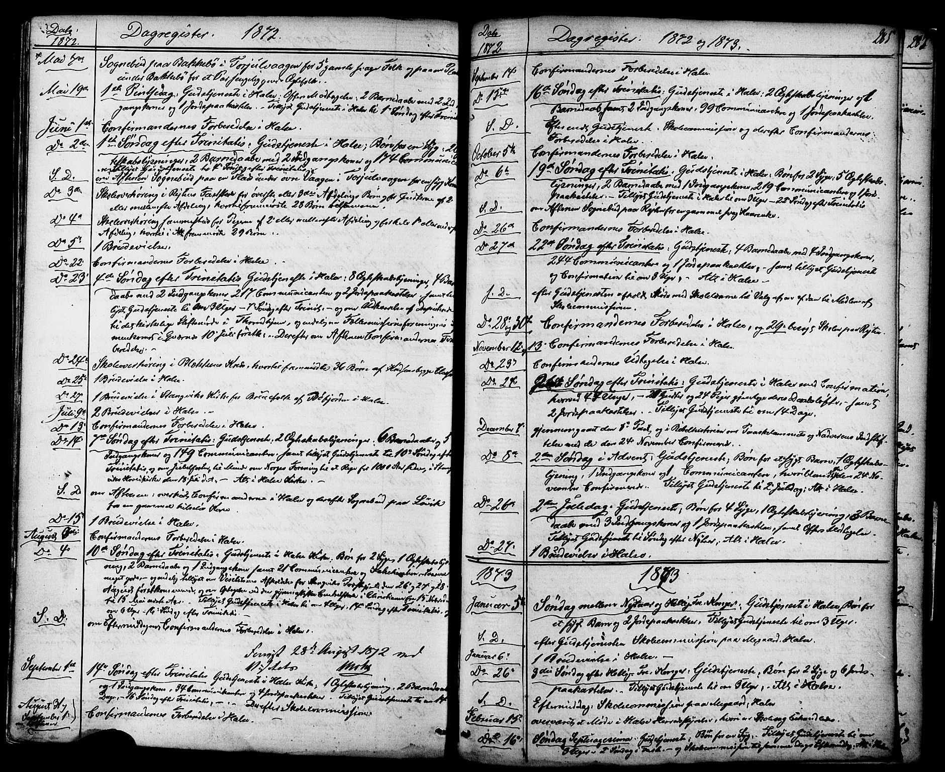 Ministerialprotokoller, klokkerbøker og fødselsregistre - Møre og Romsdal, AV/SAT-A-1454/576/L0884: Parish register (official) no. 576A02, 1865-1879, p. 285