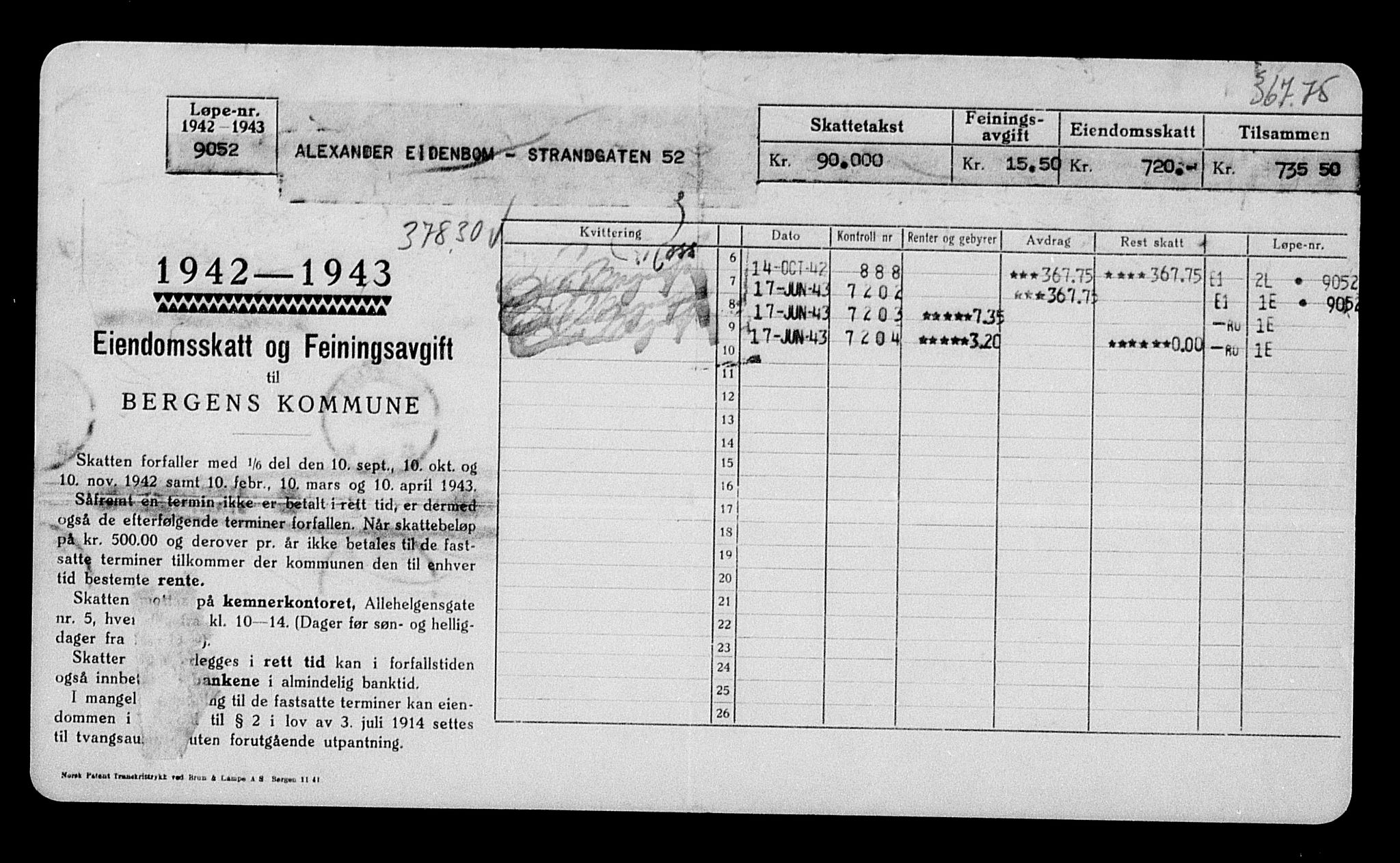 Justisdepartementet, Tilbakeføringskontoret for inndratte formuer, AV/RA-S-1564/H/Hc/Hcd/L0994: --, 1945-1947, p. 383