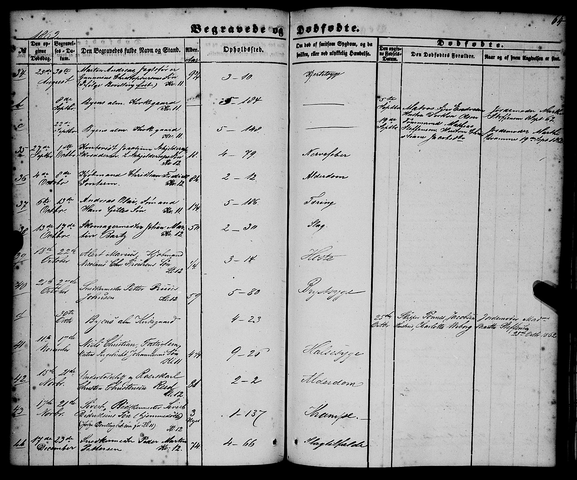 Nykirken Sokneprestembete, AV/SAB-A-77101/H/Haa/L0042: Parish register (official) no. E 2, 1850-1868, p. 64