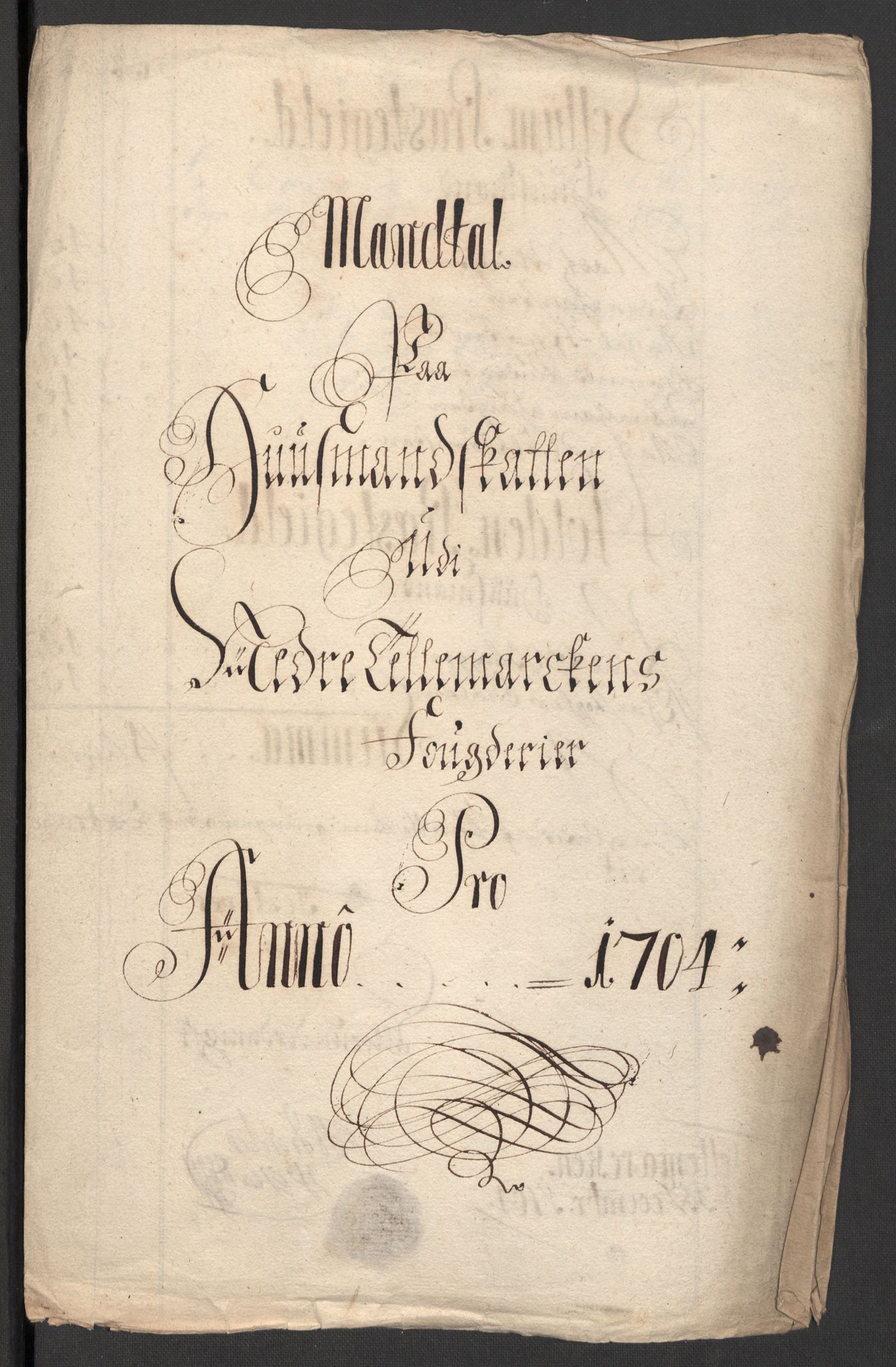 Rentekammeret inntil 1814, Reviderte regnskaper, Fogderegnskap, AV/RA-EA-4092/R36/L2112: Fogderegnskap Øvre og Nedre Telemark og Bamble, 1704, p. 3