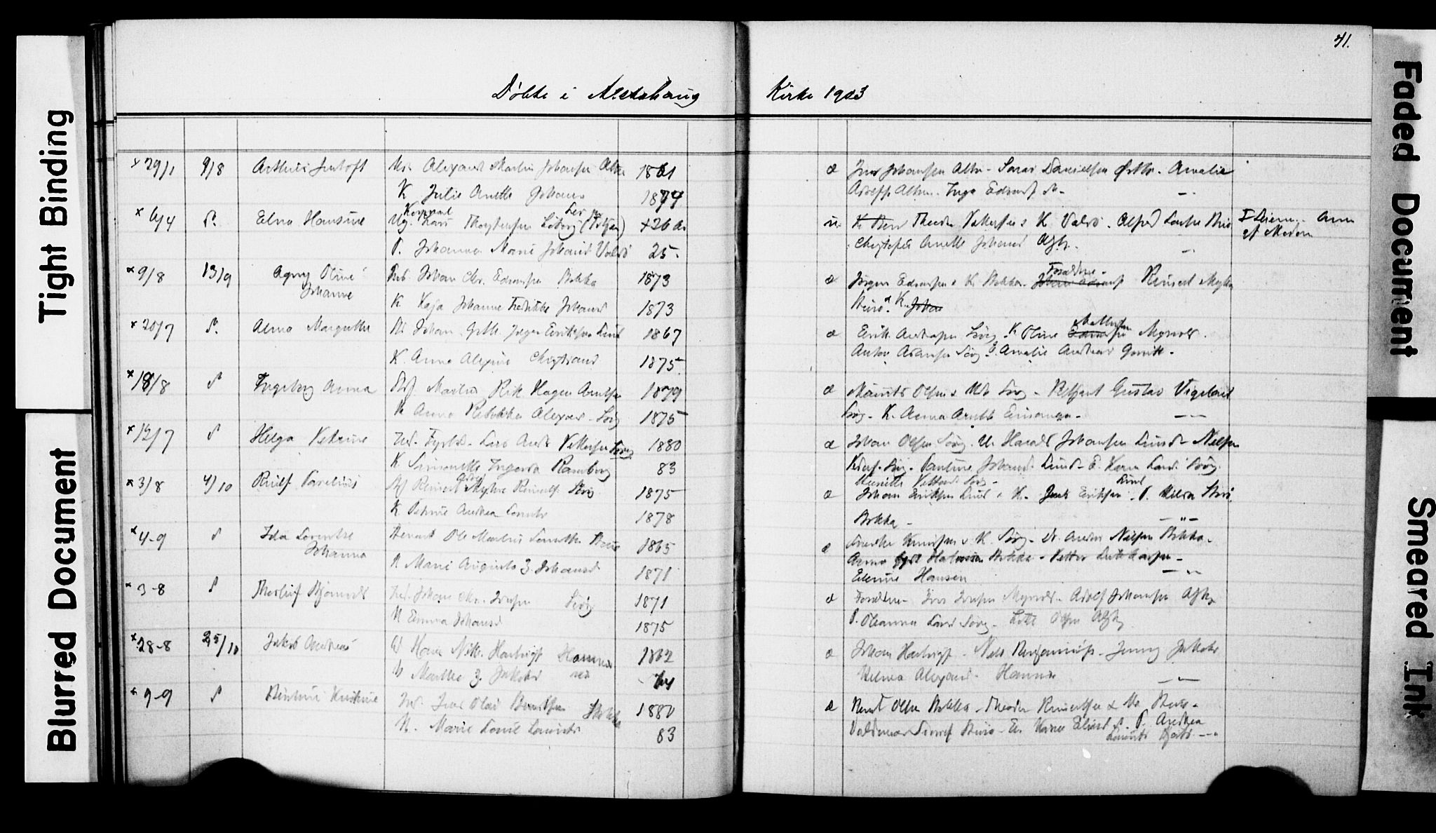 Ministerialprotokoller, klokkerbøker og fødselsregistre - Nordland, AV/SAT-A-1459/830/L0465: Parish register (copy) no. 830C07, 1891-1905, p. 41