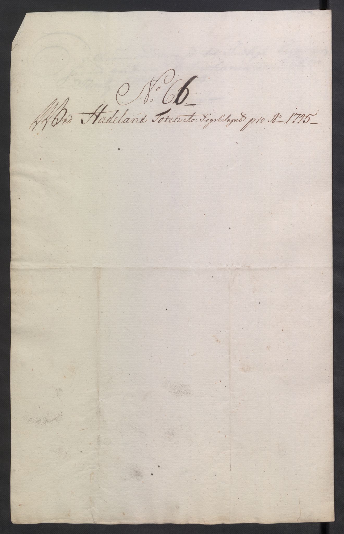 Rentekammeret inntil 1814, Reviderte regnskaper, Fogderegnskap, AV/RA-EA-4092/R18/L1345: Fogderegnskap Hadeland, Toten og Valdres, 1745-1746, p. 291