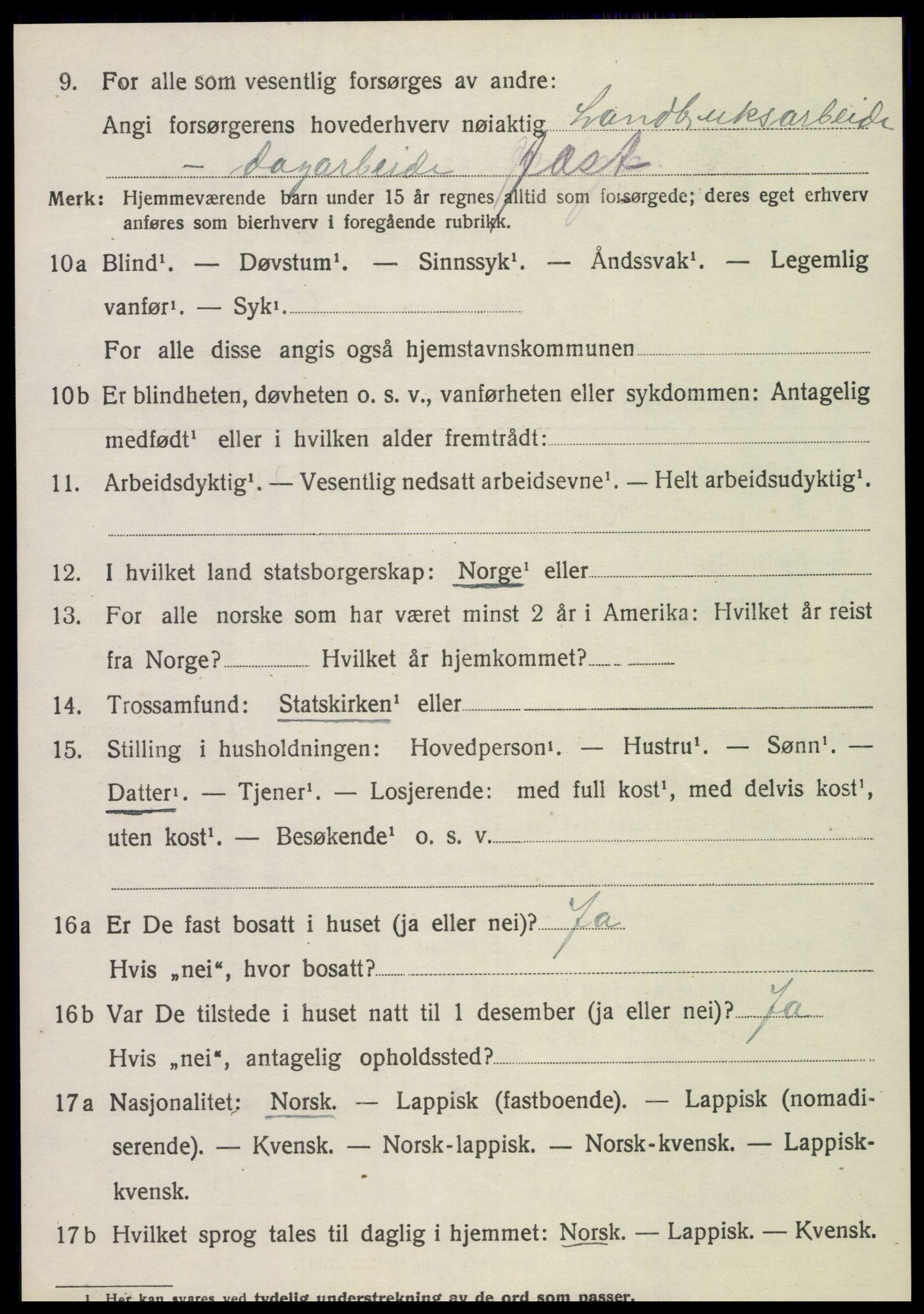 SAT, 1920 census for Sparbu, 1920, p. 1024