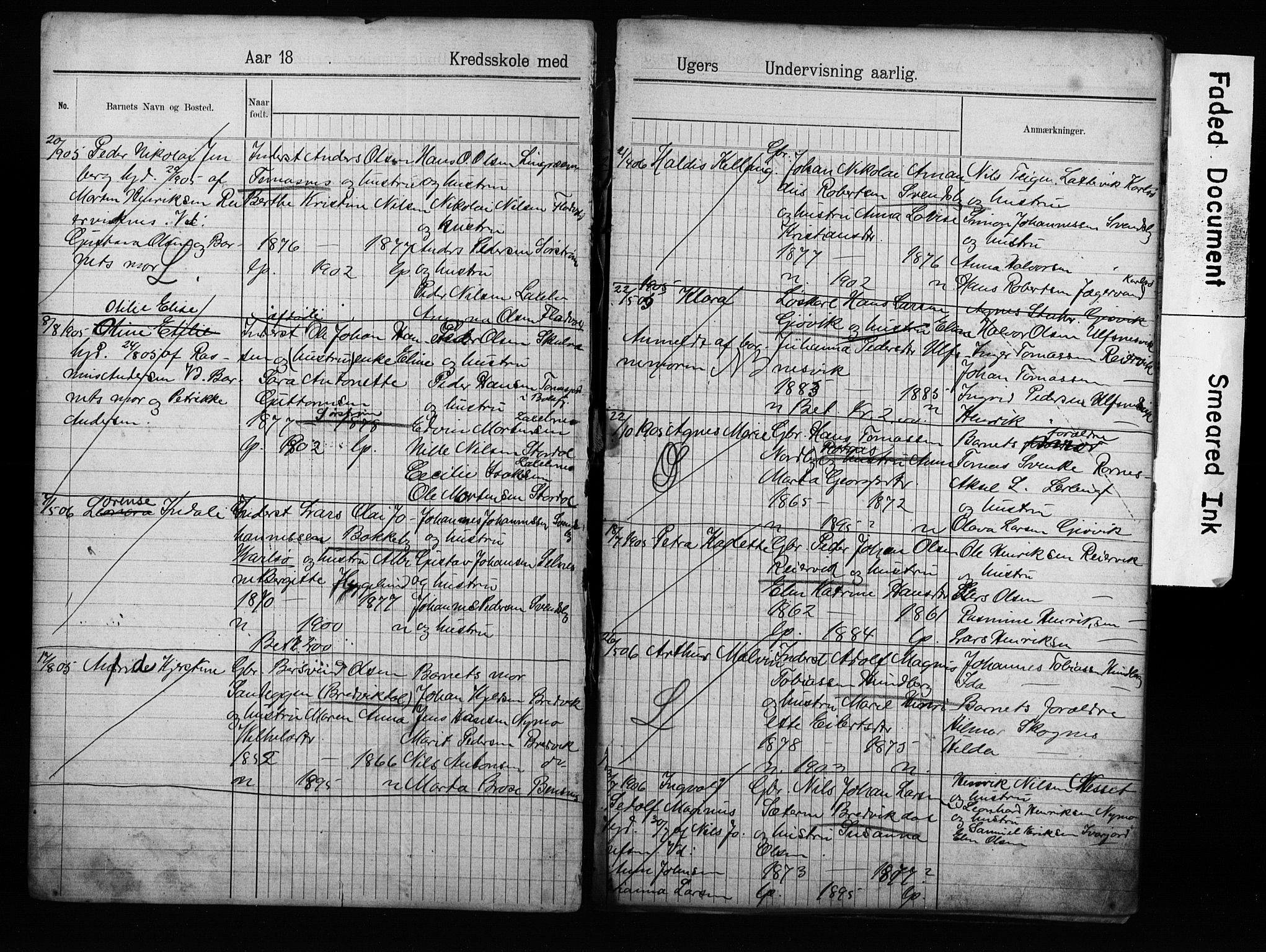 Lyngen sokneprestembete, AV/SATØ-S-1289/H/Ha/L0052/0001: Baptism register no. 52.1, 1895-1914