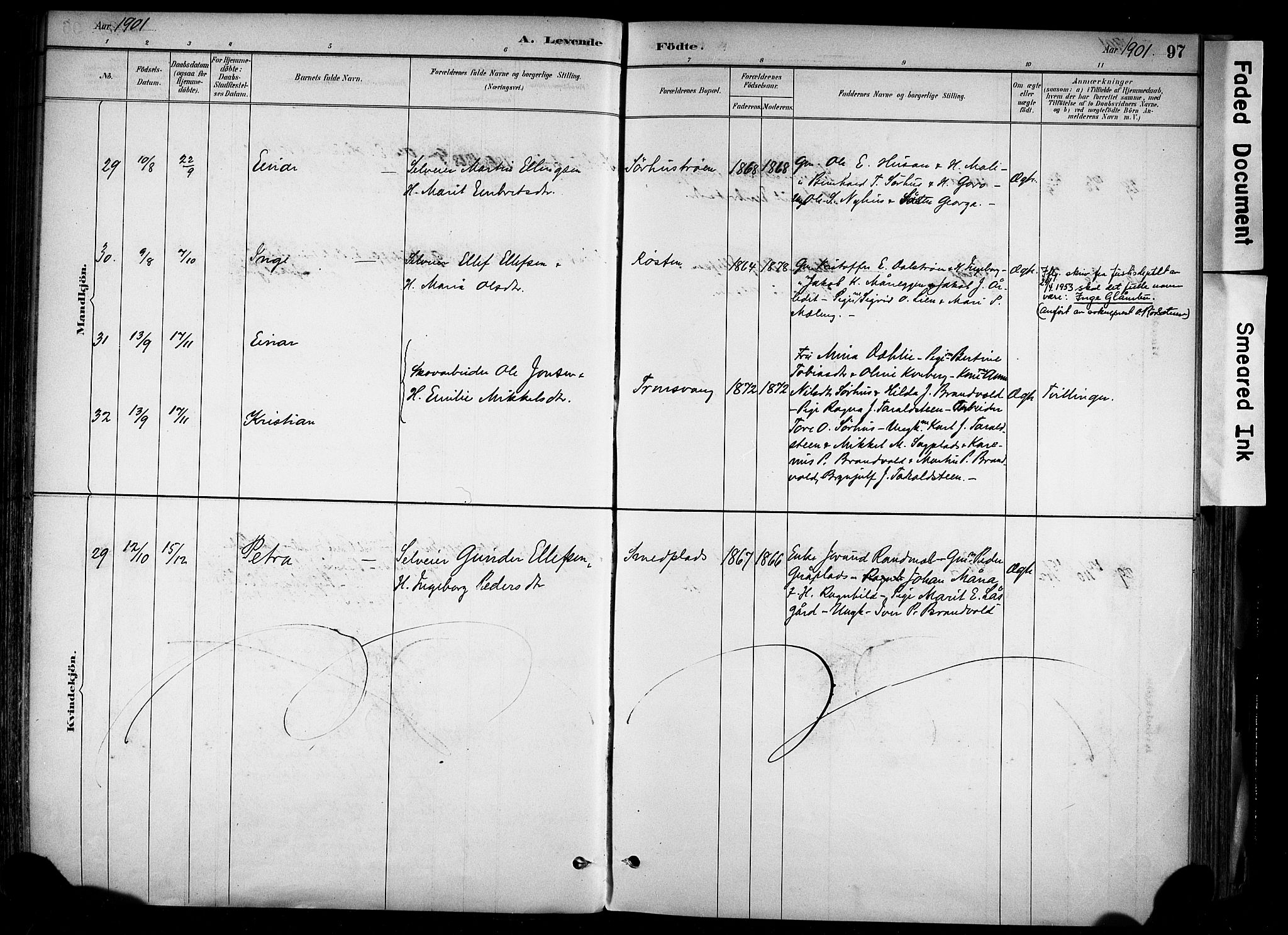 Alvdal prestekontor, AV/SAH-PREST-060/H/Ha/Haa/L0002: Parish register (official) no. 2, 1883-1906, p. 97