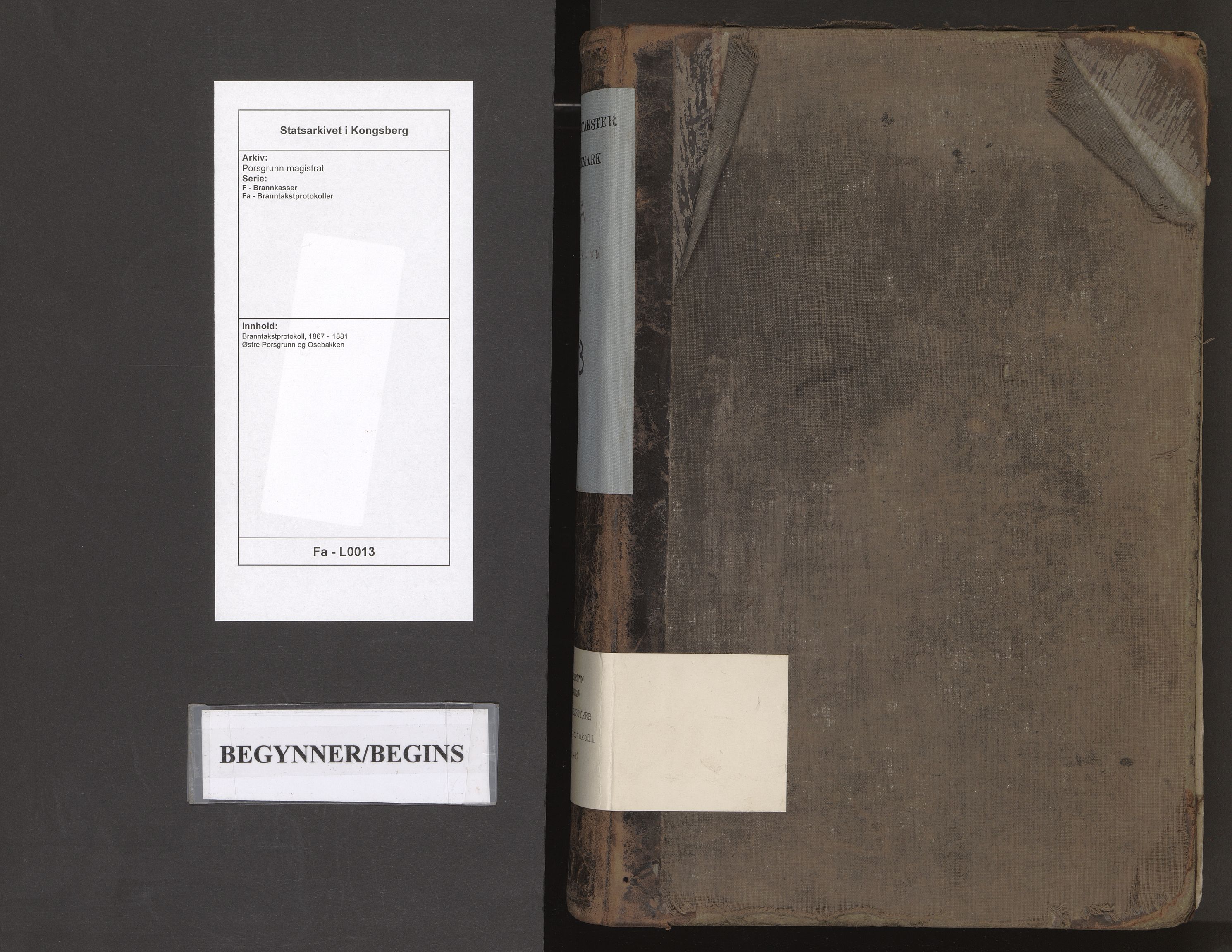 Porsgrunn magistrat, SAKO/A-859/F/Fa/L0013: Branntakstprotokoll, 1867-1881