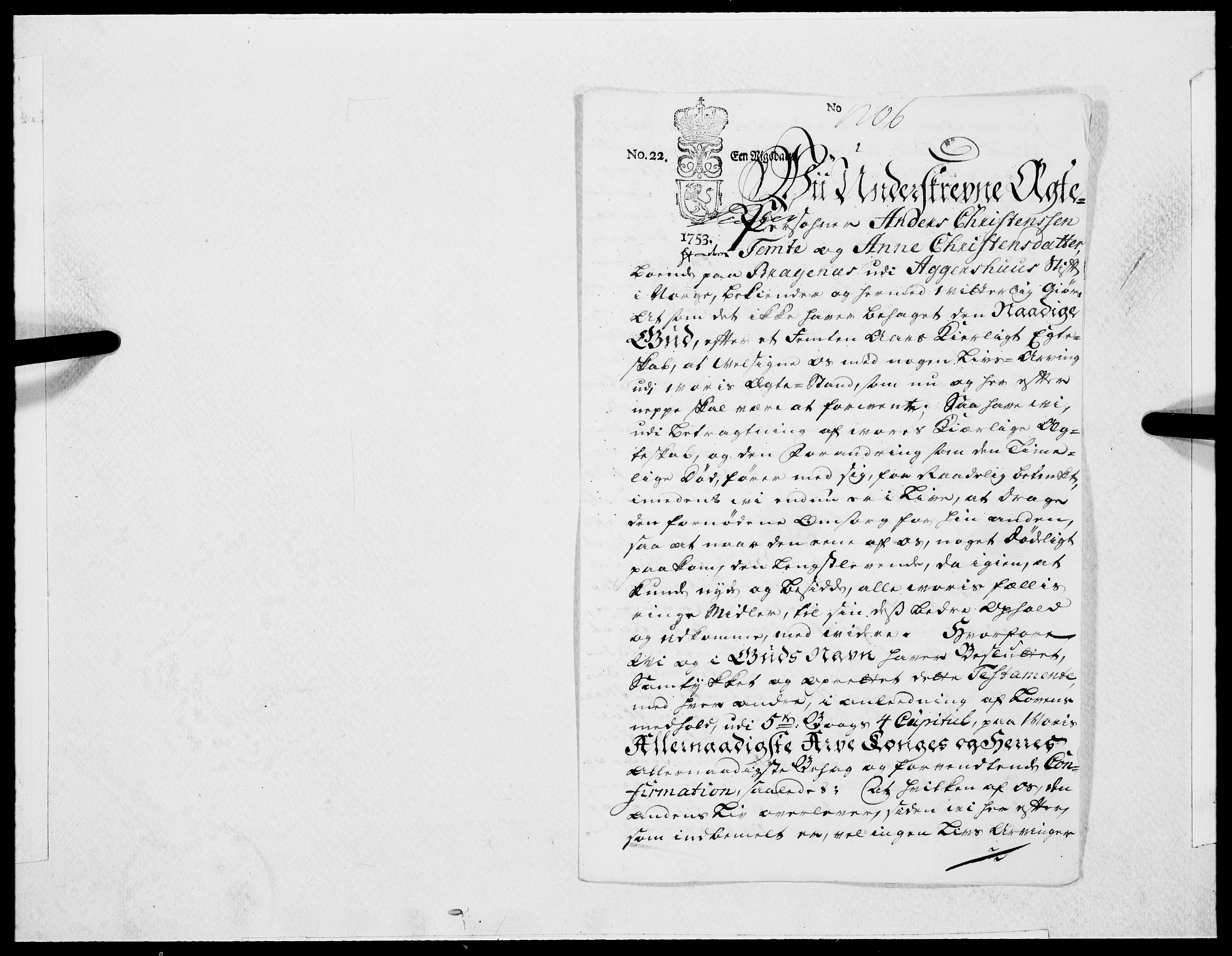 Danske Kanselli 1572-1799, AV/RA-EA-3023/F/Fc/Fcc/Fcca/L0163: Norske innlegg 1572-1799, 1753, p. 231