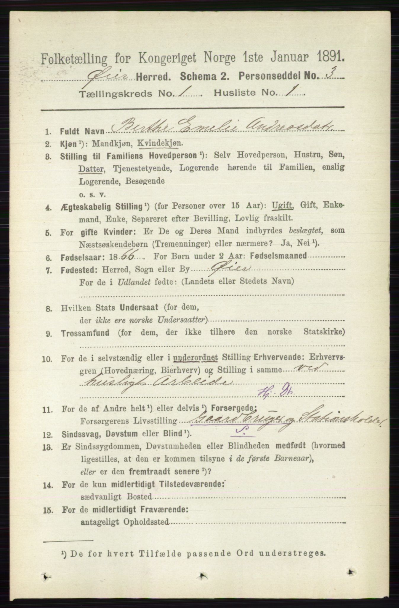 RA, 1891 census for 0521 Øyer, 1891, p. 101