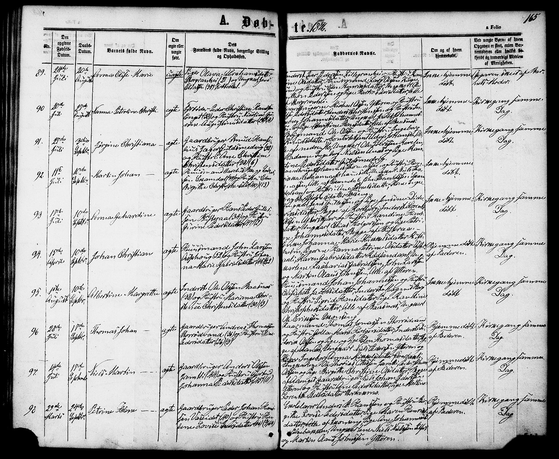 Ministerialprotokoller, klokkerbøker og fødselsregistre - Nordland, AV/SAT-A-1459/827/L0393: Parish register (official) no. 827A05, 1863-1883, p. 165