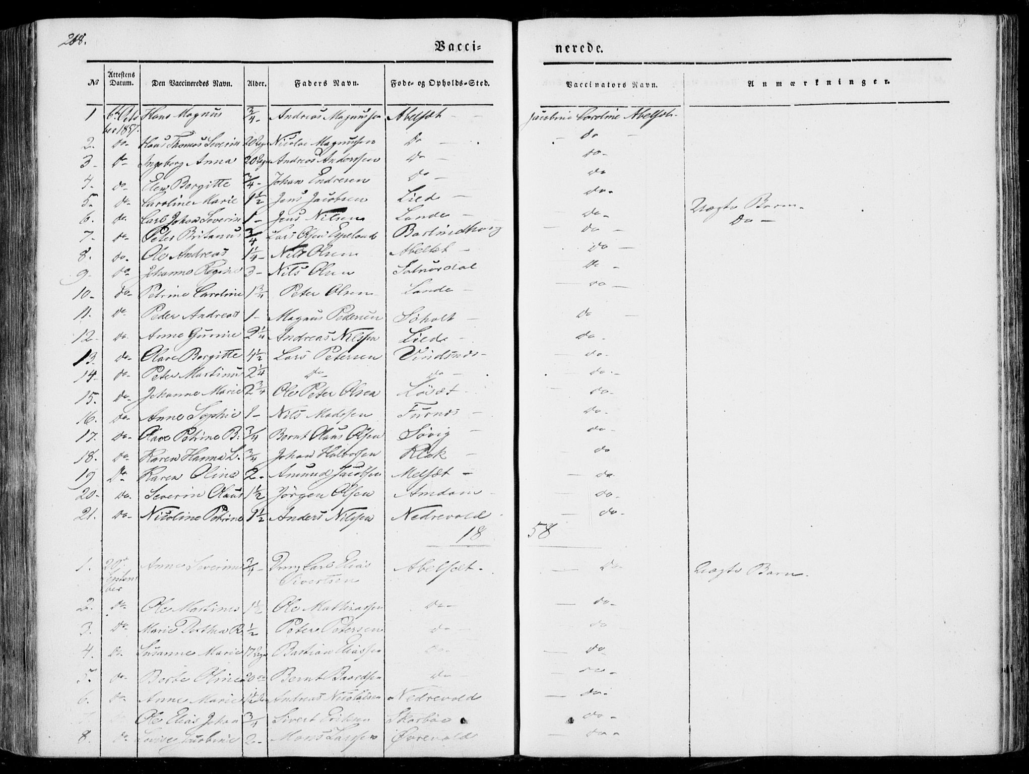 Ministerialprotokoller, klokkerbøker og fødselsregistre - Møre og Romsdal, SAT/A-1454/522/L0313: Parish register (official) no. 522A08, 1852-1862, p. 268