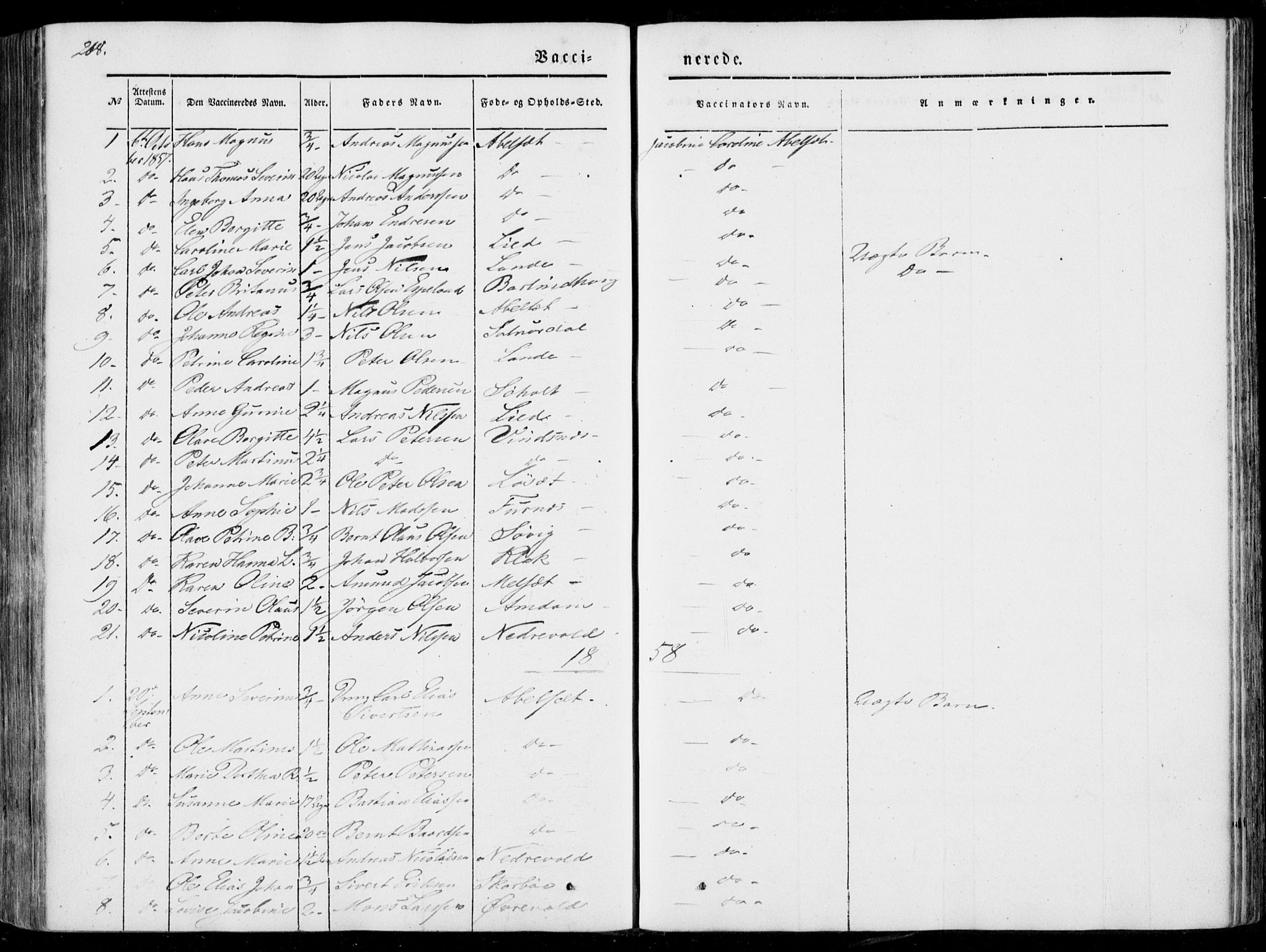 Ministerialprotokoller, klokkerbøker og fødselsregistre - Møre og Romsdal, AV/SAT-A-1454/522/L0313: Parish register (official) no. 522A08, 1852-1862, p. 268