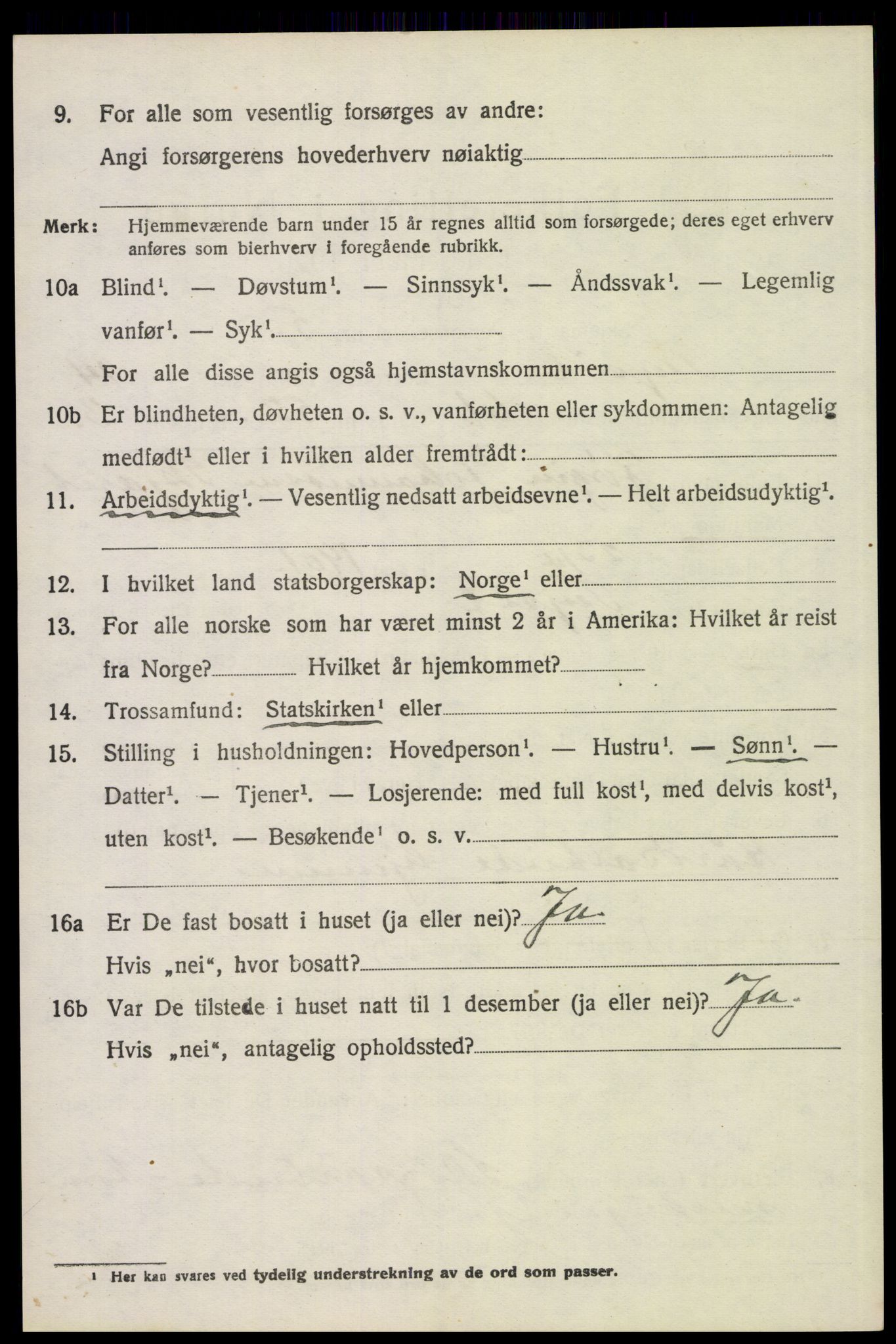 SAH, 1920 census for Trysil, 1920, p. 8668