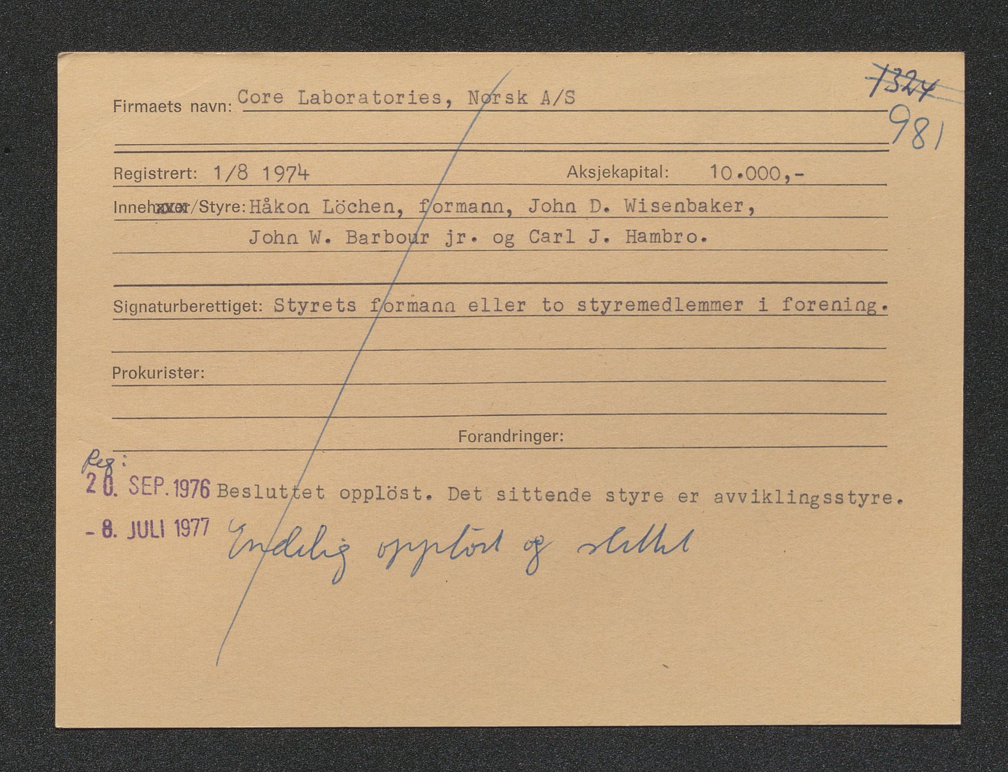 Stavanger byfogd, AV/SAST-A-101408/001/4/42/422/4221A/L0001: Register over slettede firma A-C, 1891-1987, p. 522