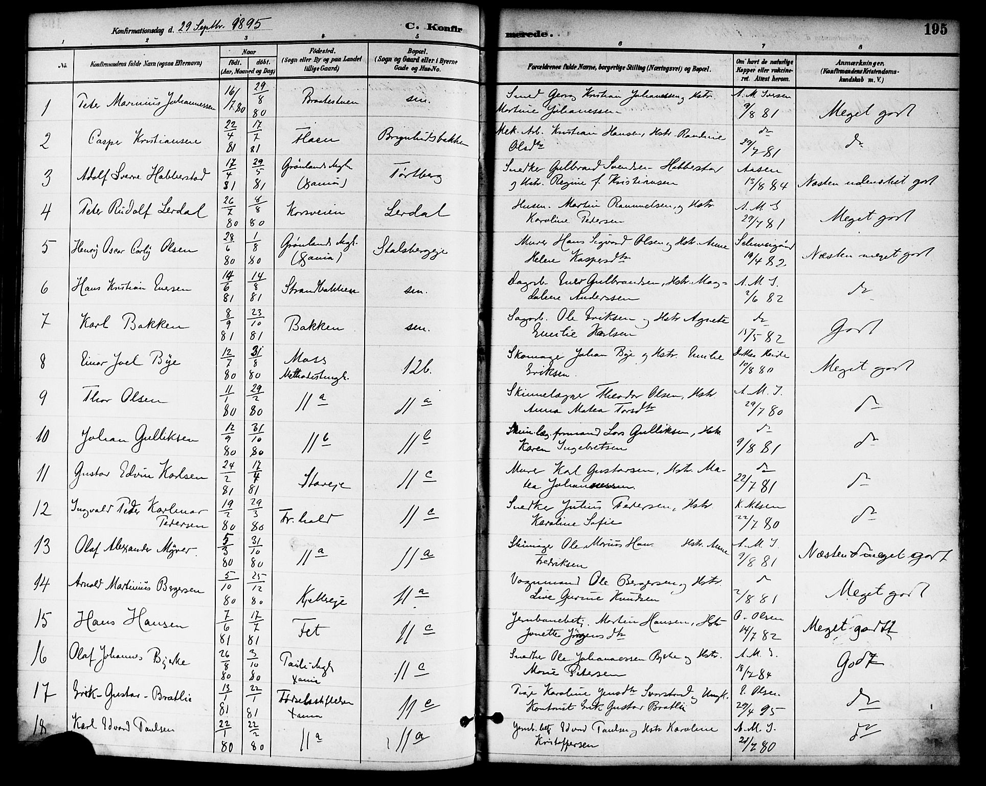 Skedsmo prestekontor Kirkebøker, SAO/A-10033a/F/Fa/L0014: Parish register (official) no. I 14, 1892-1901, p. 195