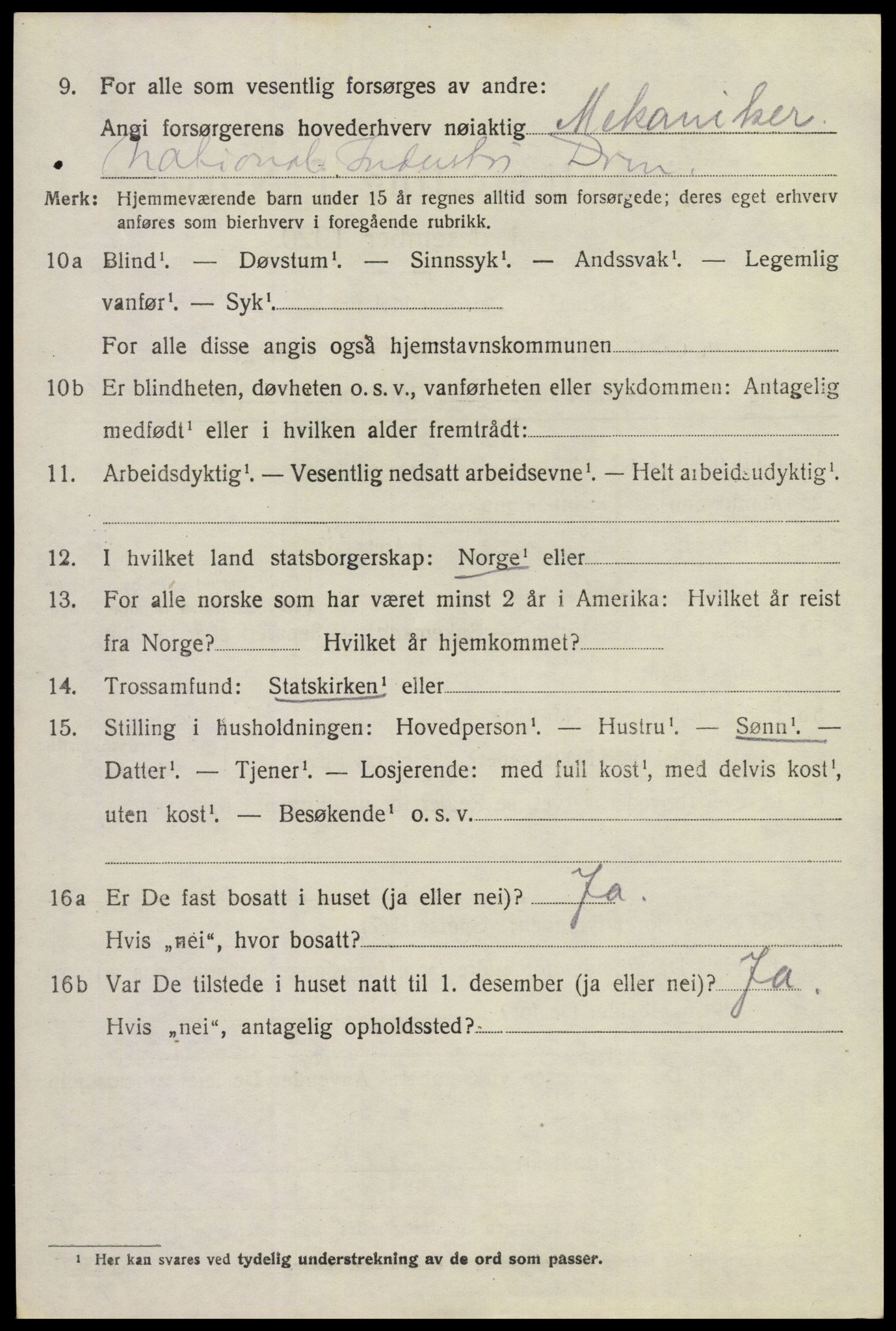 SAKO, 1920 census for Lier, 1920, p. 5421