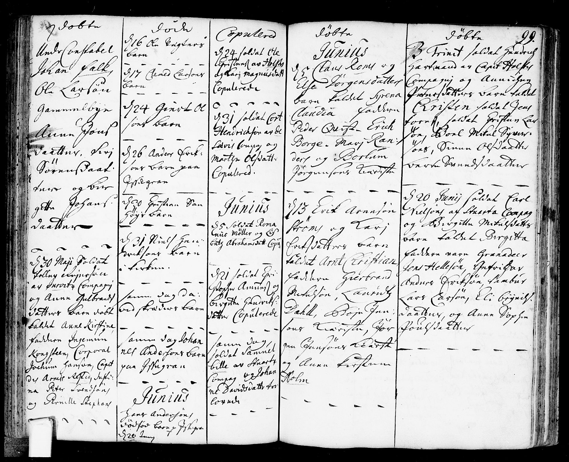 Fredrikstad prestekontor Kirkebøker, AV/SAO-A-11082/F/Fa/L0001: Parish register (official) no. 1, 1717-1731, p. 99