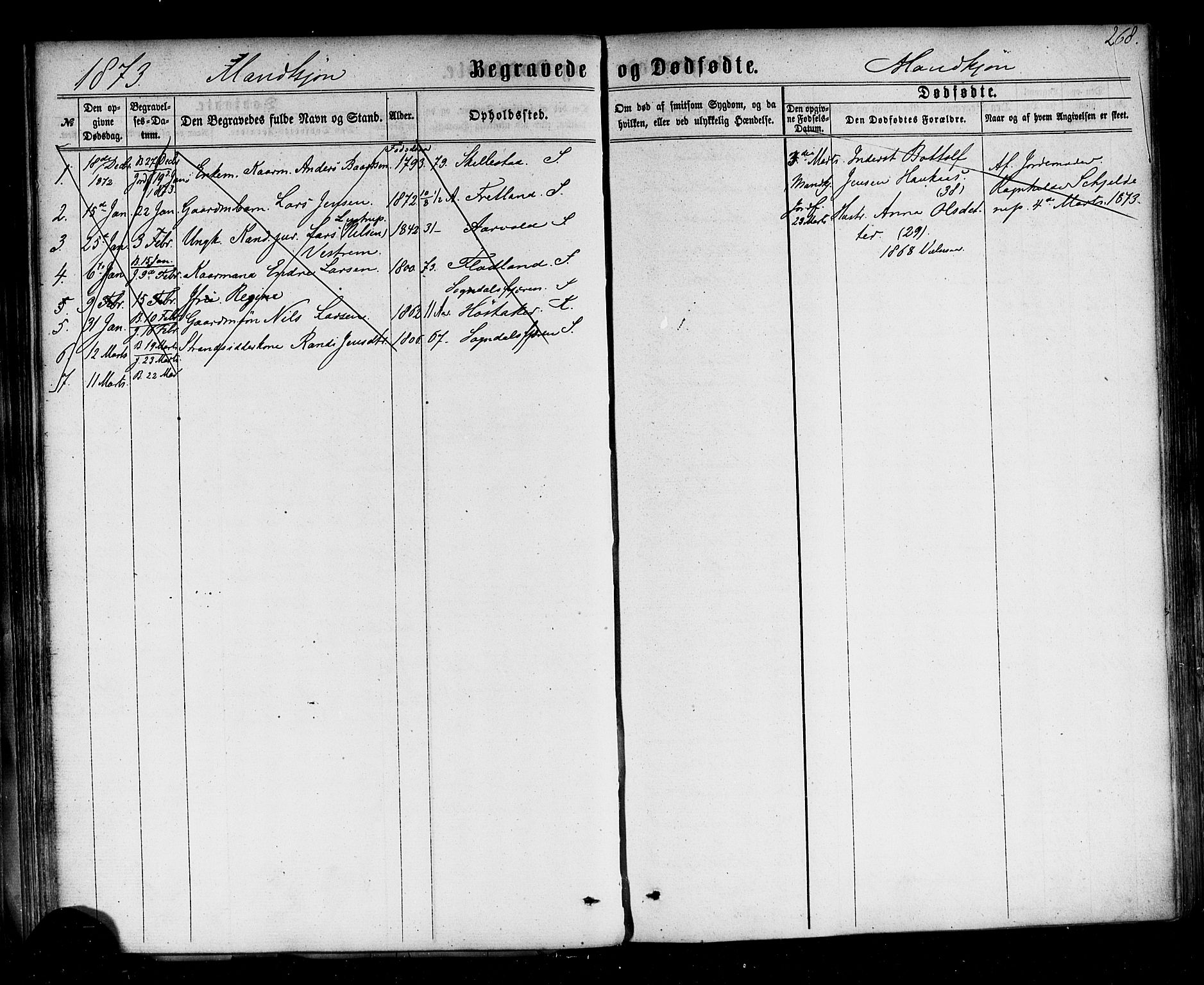 Sogndal sokneprestembete, AV/SAB-A-81301/H/Haa/Haaa/L0013: Parish register (official) no. A 13, 1859-1877, p. 268