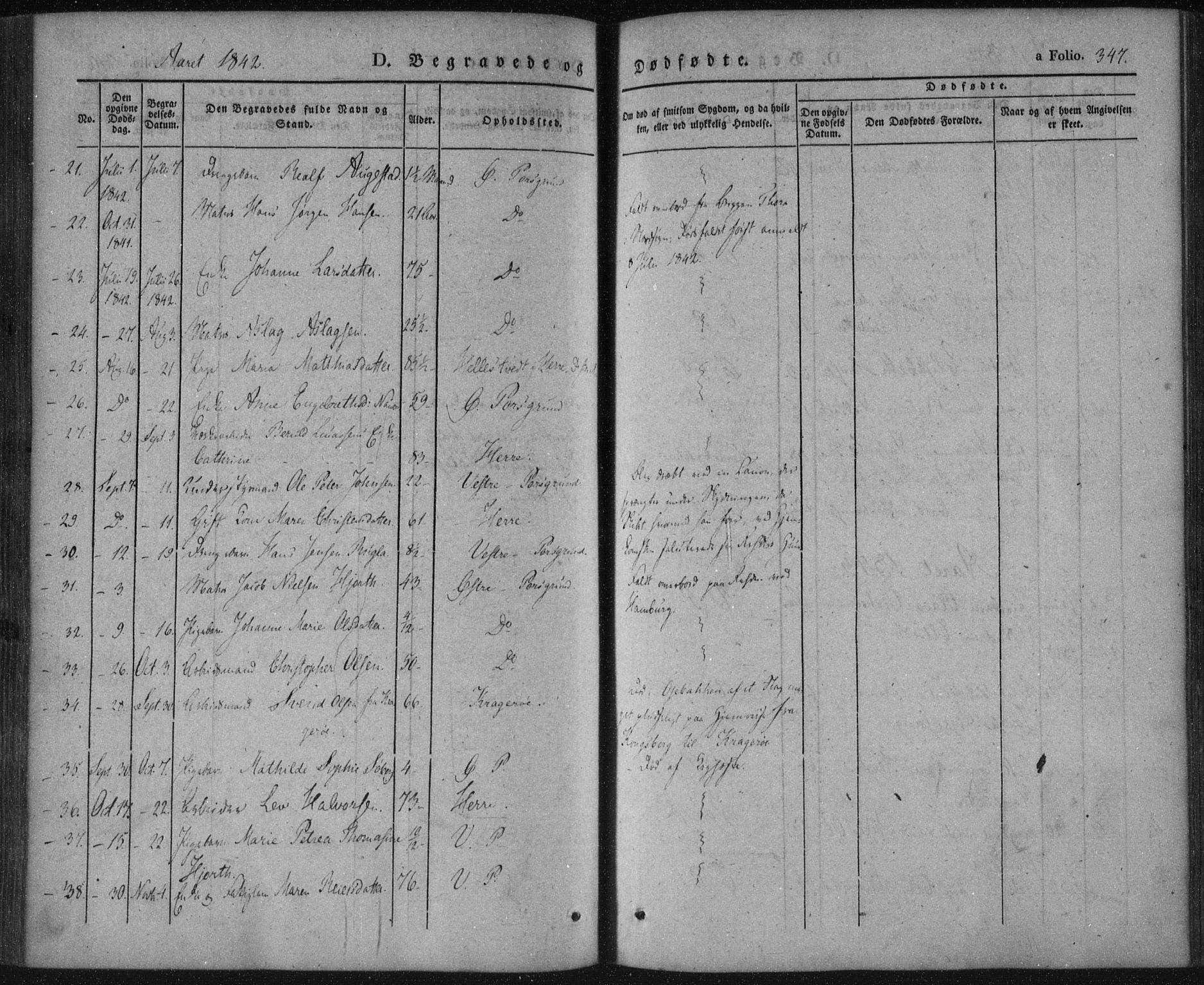 Porsgrunn kirkebøker , SAKO/A-104/F/Fa/L0006: Parish register (official) no. 6, 1841-1857, p. 347