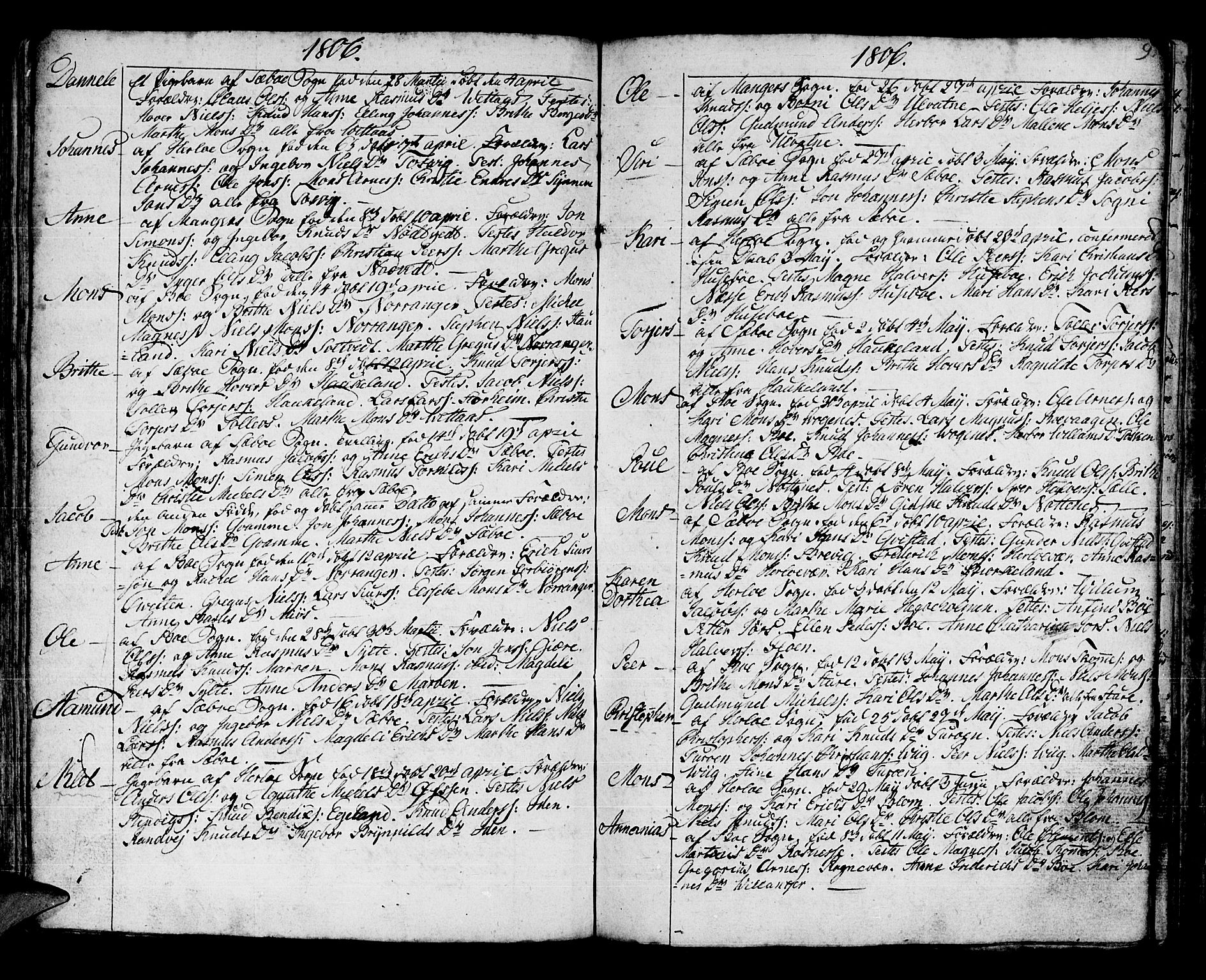 Manger sokneprestembete, SAB/A-76801/H/Haa: Parish register (official) no. A 2, 1792-1815, p. 92