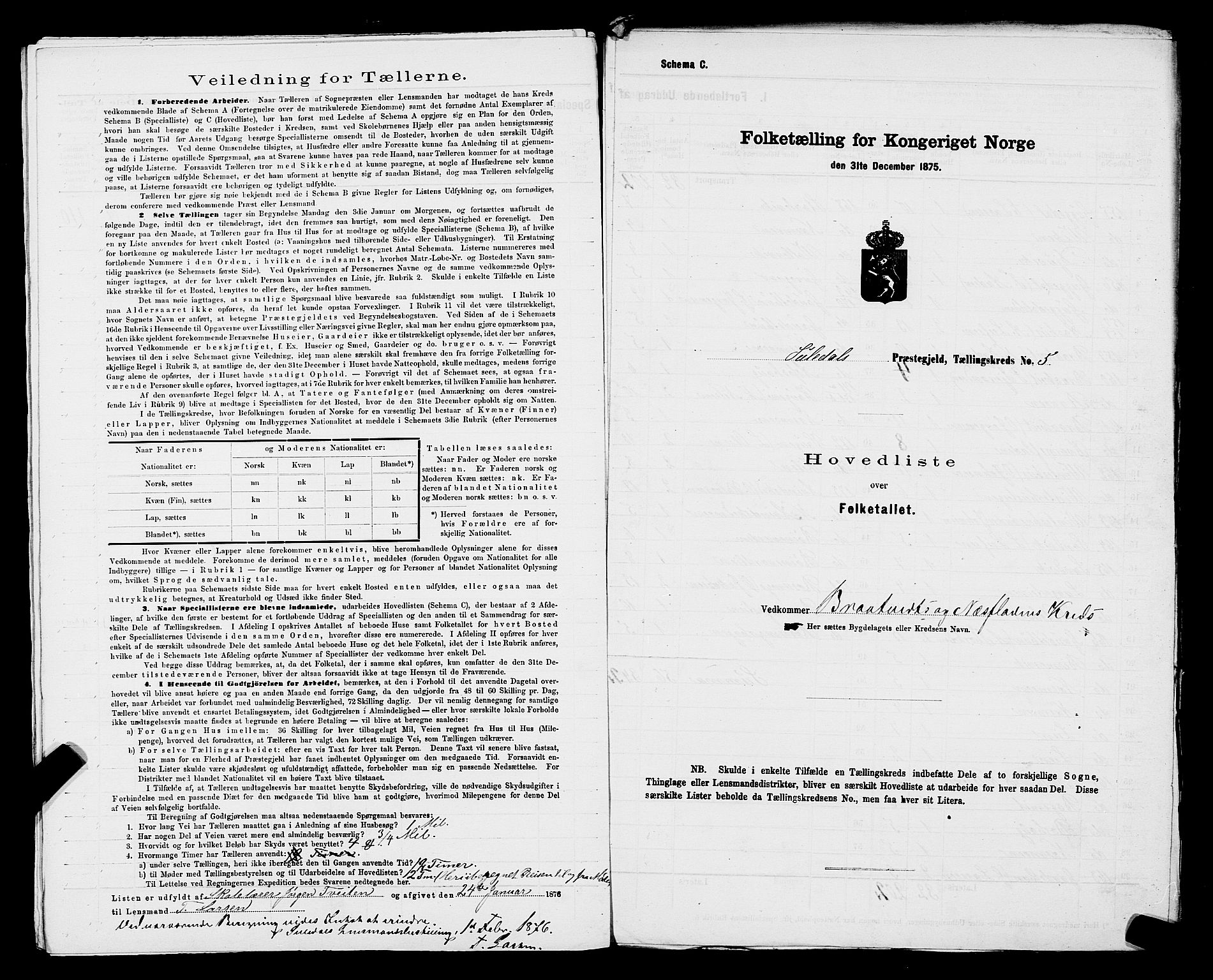 SAST, 1875 census for 1134P Suldal, 1875, p. 16