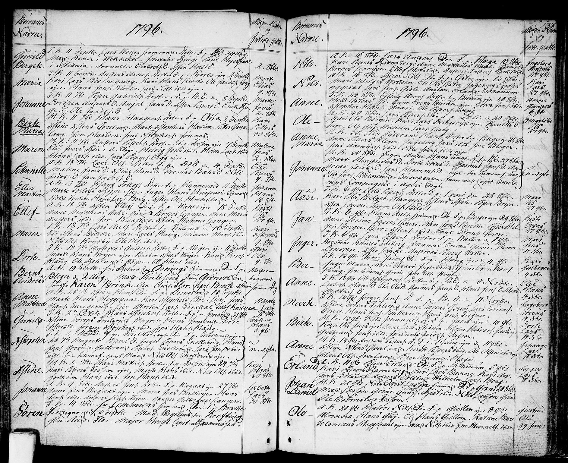 Asker prestekontor Kirkebøker, SAO/A-10256a/F/Fa/L0003: Parish register (official) no. I 3, 1767-1807, p. 137