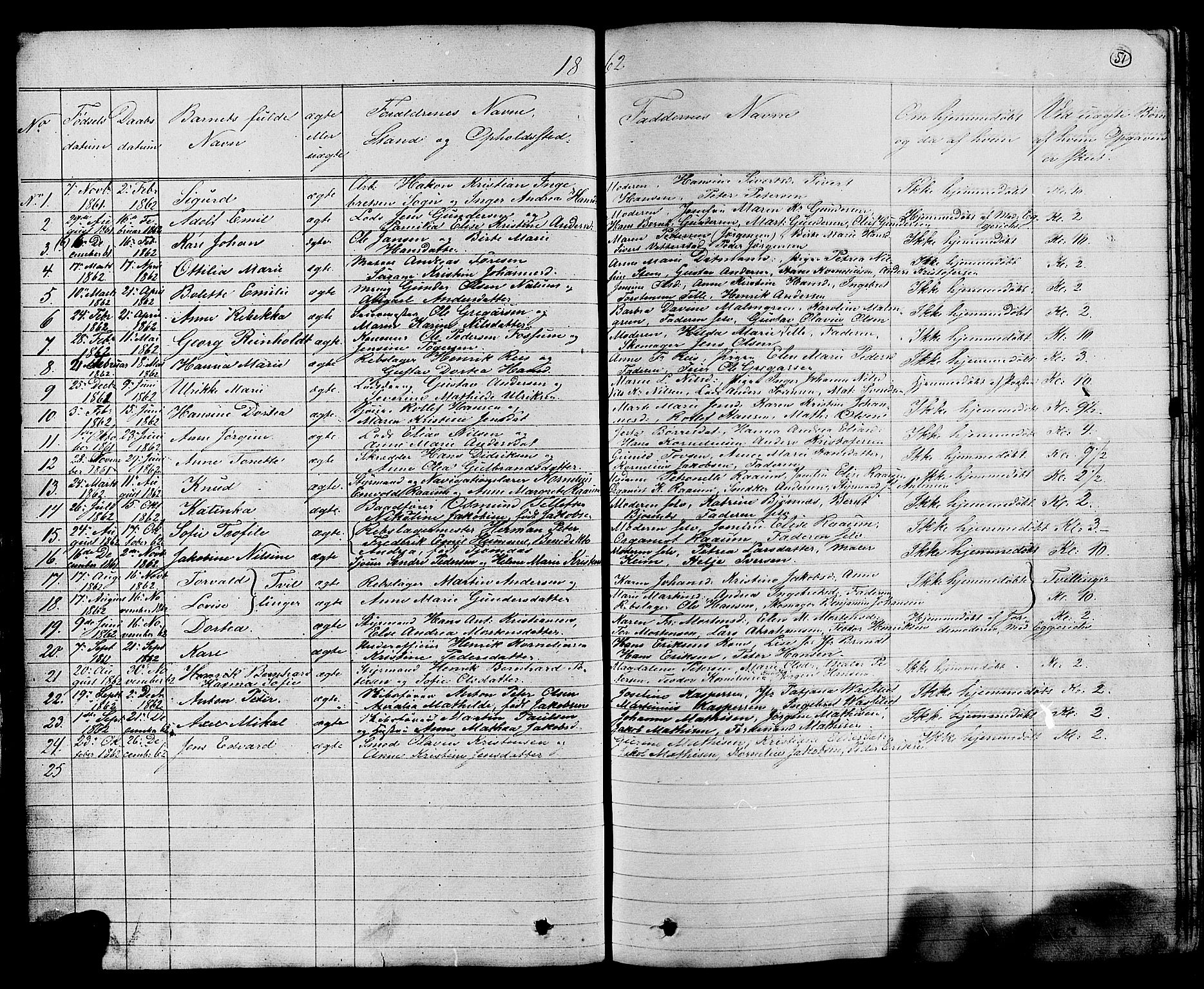 Stavern kirkebøker, AV/SAKO-A-318/G/Ga/L0002: Parish register (copy) no. 2, 1839-1909, p. 51