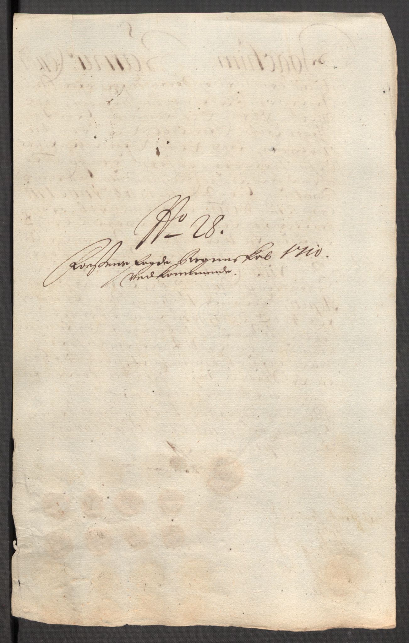 Rentekammeret inntil 1814, Reviderte regnskaper, Fogderegnskap, AV/RA-EA-4092/R57/L3859: Fogderegnskap Fosen, 1710, p. 165