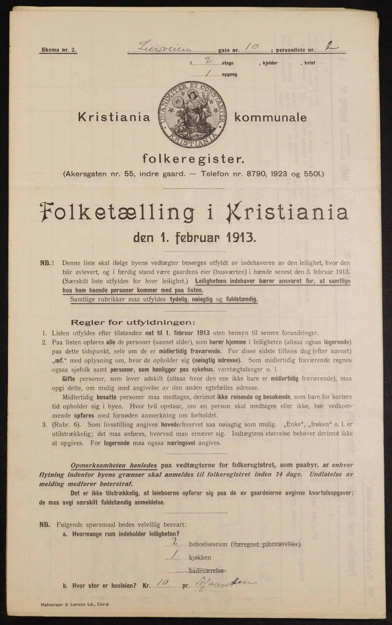 OBA, Municipal Census 1913 for Kristiania, 1913, p. 57281