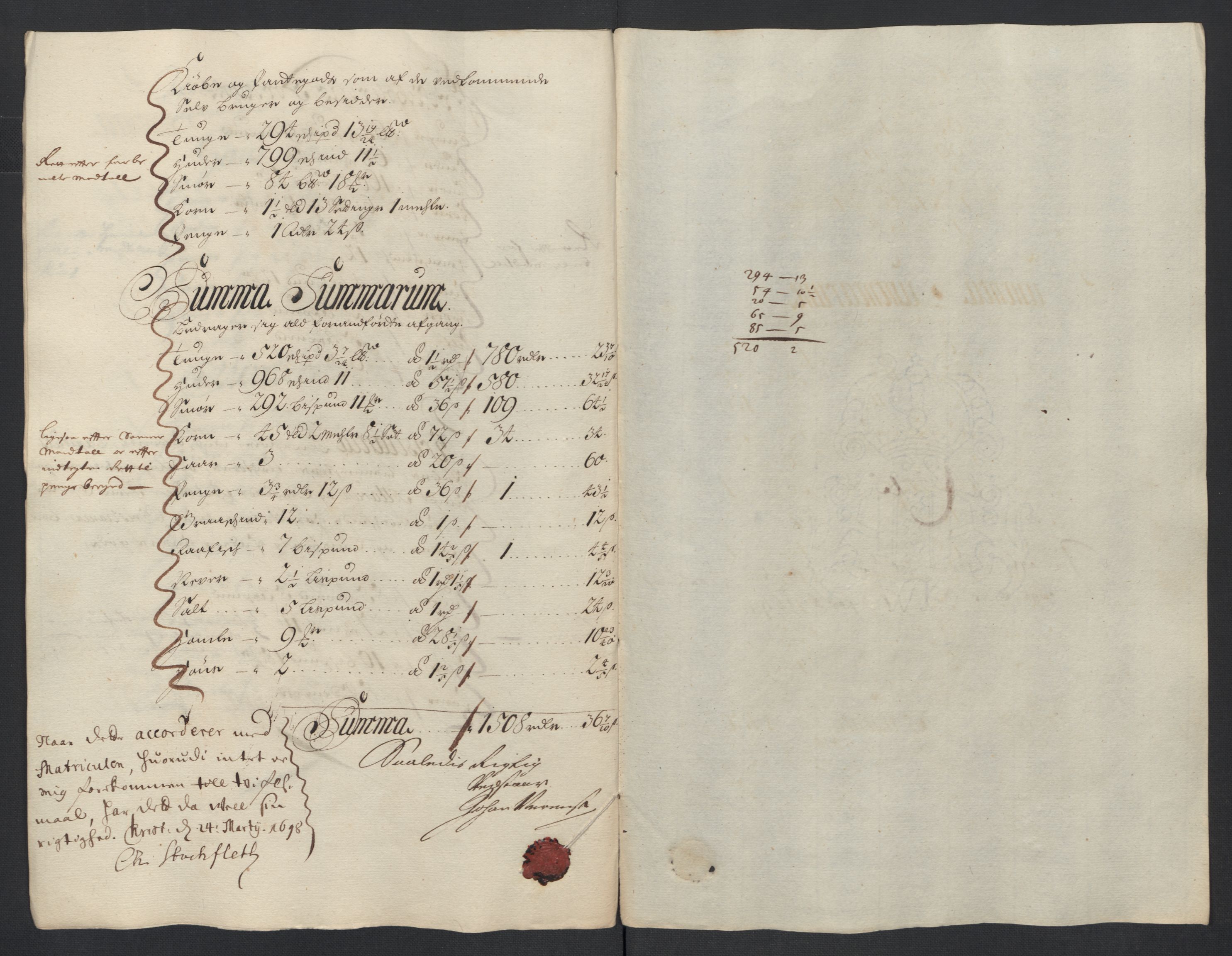 Rentekammeret inntil 1814, Reviderte regnskaper, Fogderegnskap, RA/EA-4092/R18/L1295: Fogderegnskap Hadeland, Toten og Valdres, 1697, p. 225