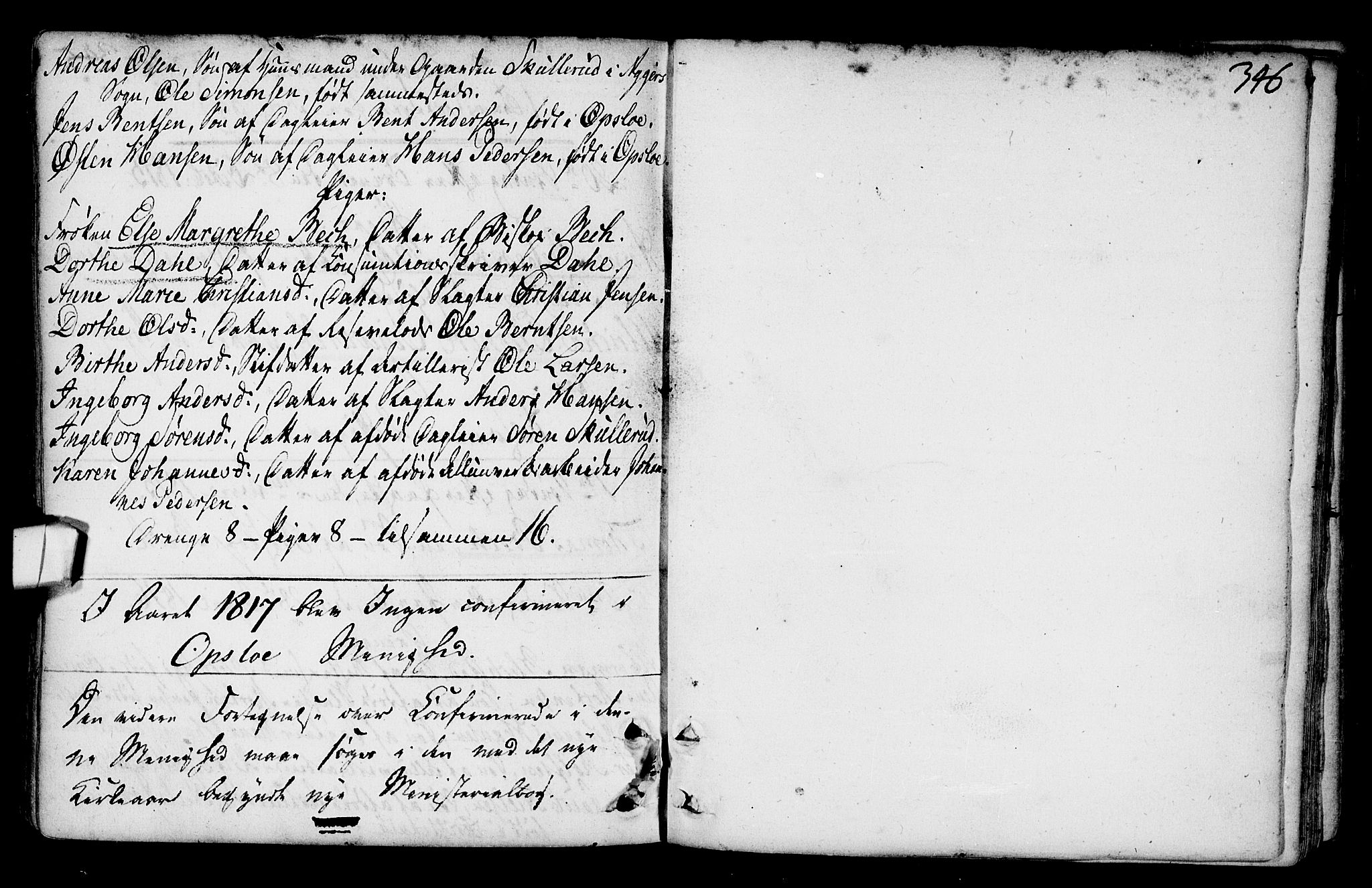 Gamlebyen prestekontor Kirkebøker, SAO/A-10884/F/Fa/L0001: Parish register (official) no. 1, 1734-1818, p. 346