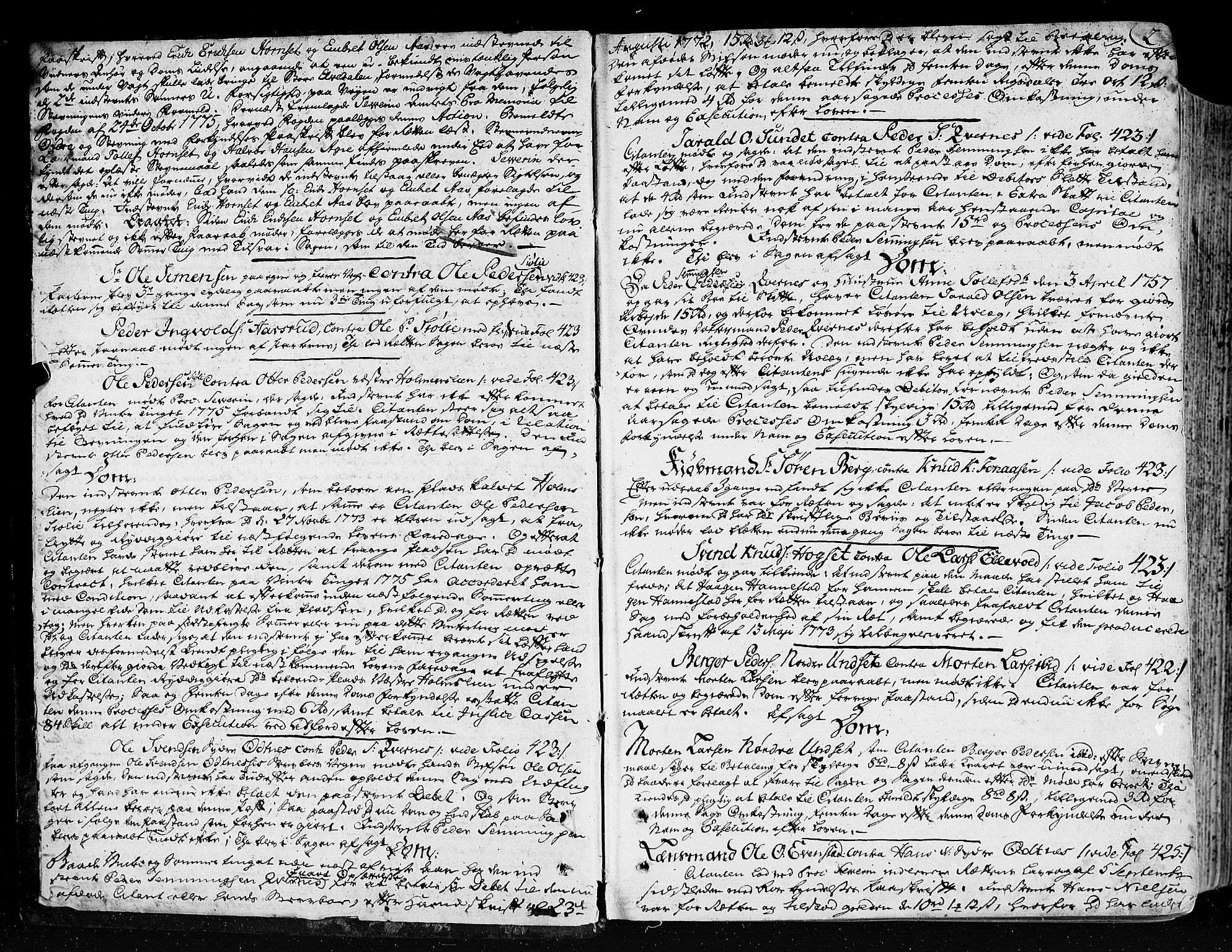 Østerdalen sorenskriveri, SAH/TING-032/G/Gb/L0004: Tingbok, 1776-1780, p. 1b-2a